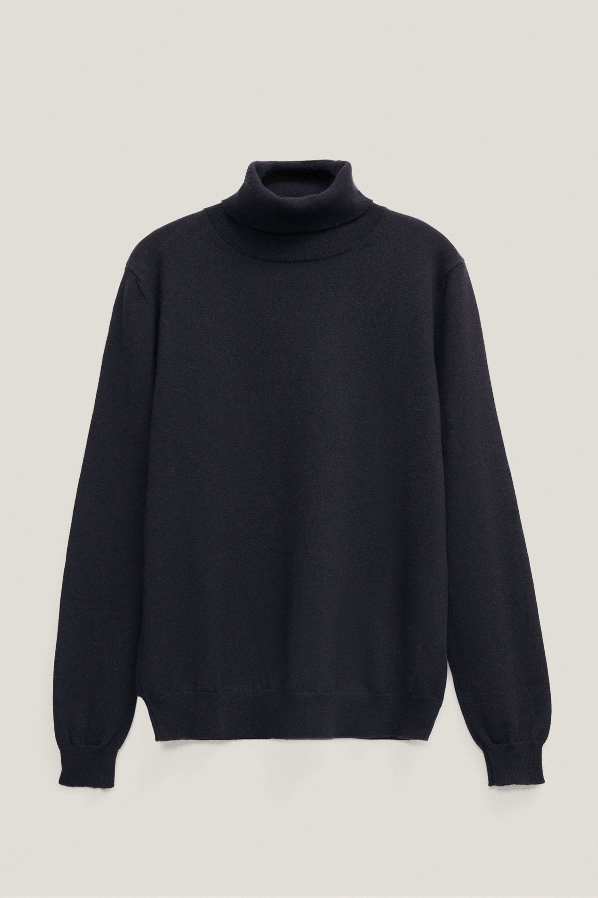 the cashmere roll neck sweater classic blue