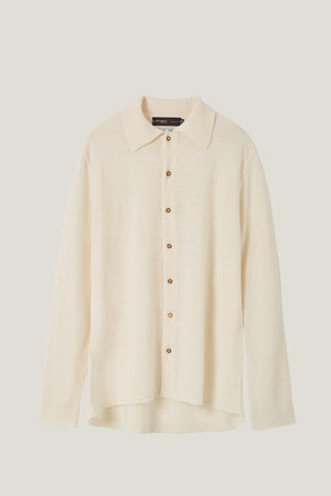 Milk White | The Linen Cotton Knit Shirt – Imperfect Version
