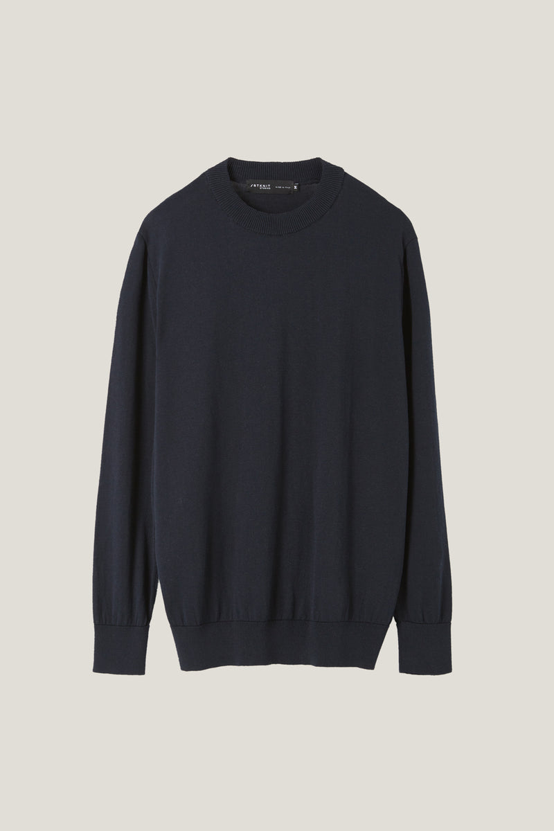 Blue Navy | The Silk-Cotton Sweater – Imperfect Version