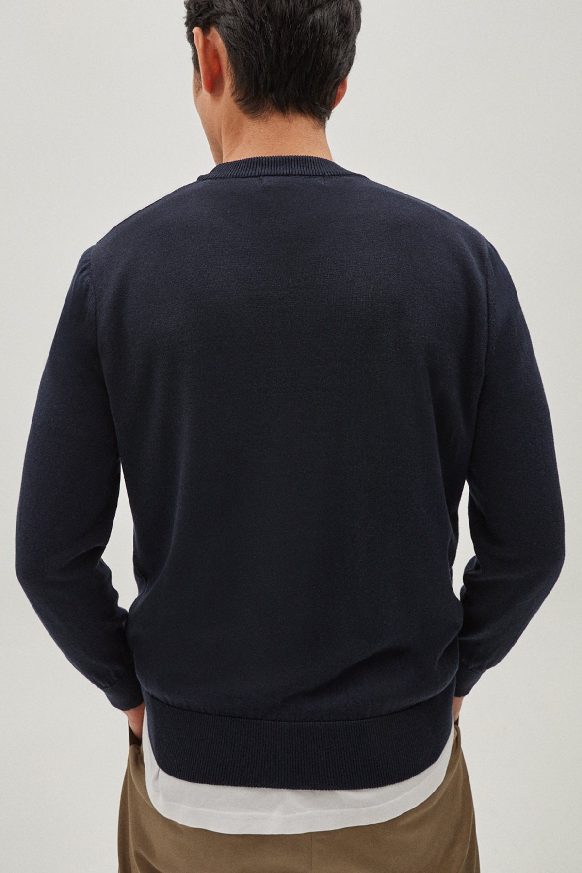 Blue Navy | The Silk-Cotton Sweater – Imperfect Version
