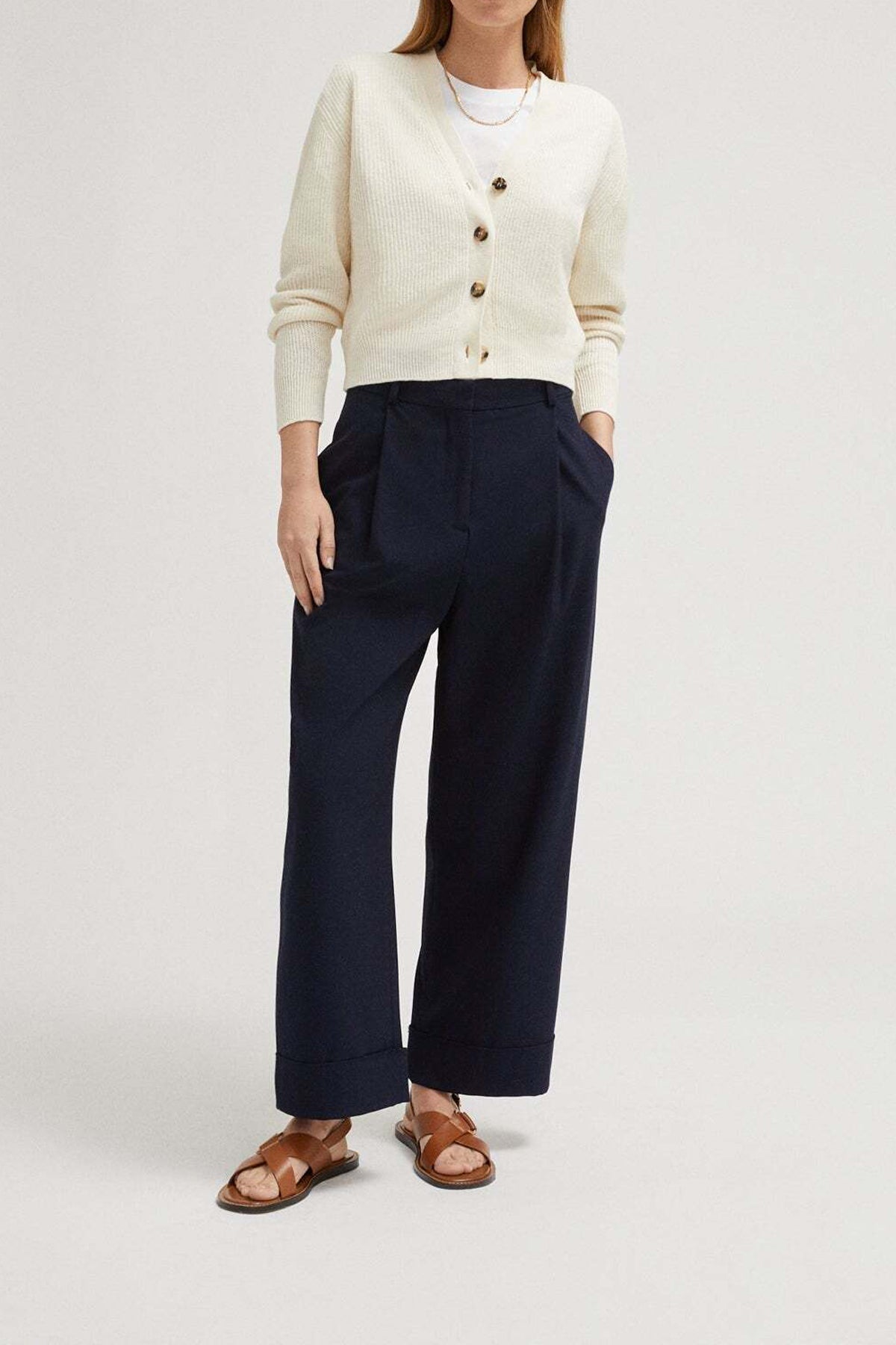 The Linen Cotton Cropped Cardigan - Imperfect Version