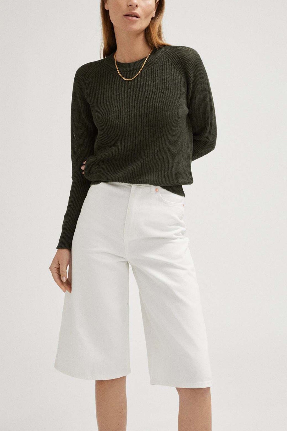 Le pull côtelé en coton en linge - Version imparfaite