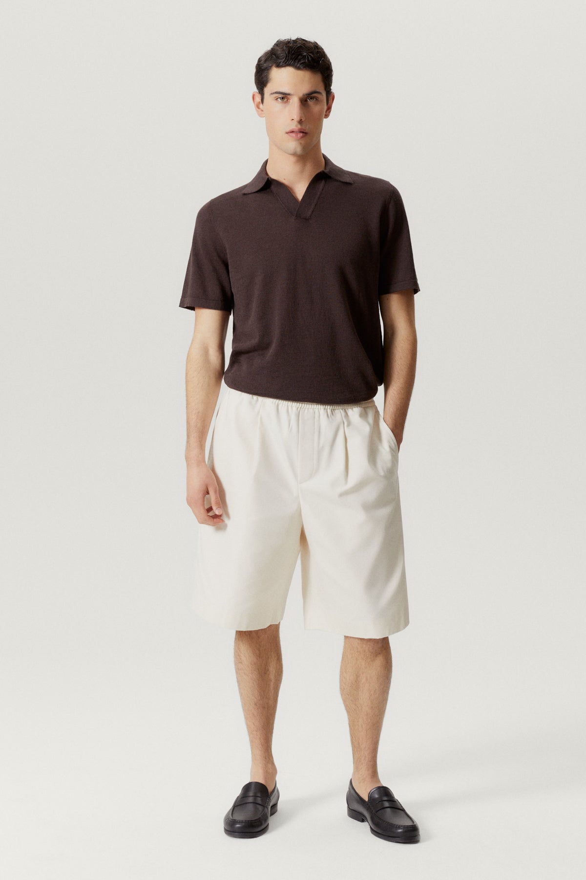 the linen cotton vintage polo brown