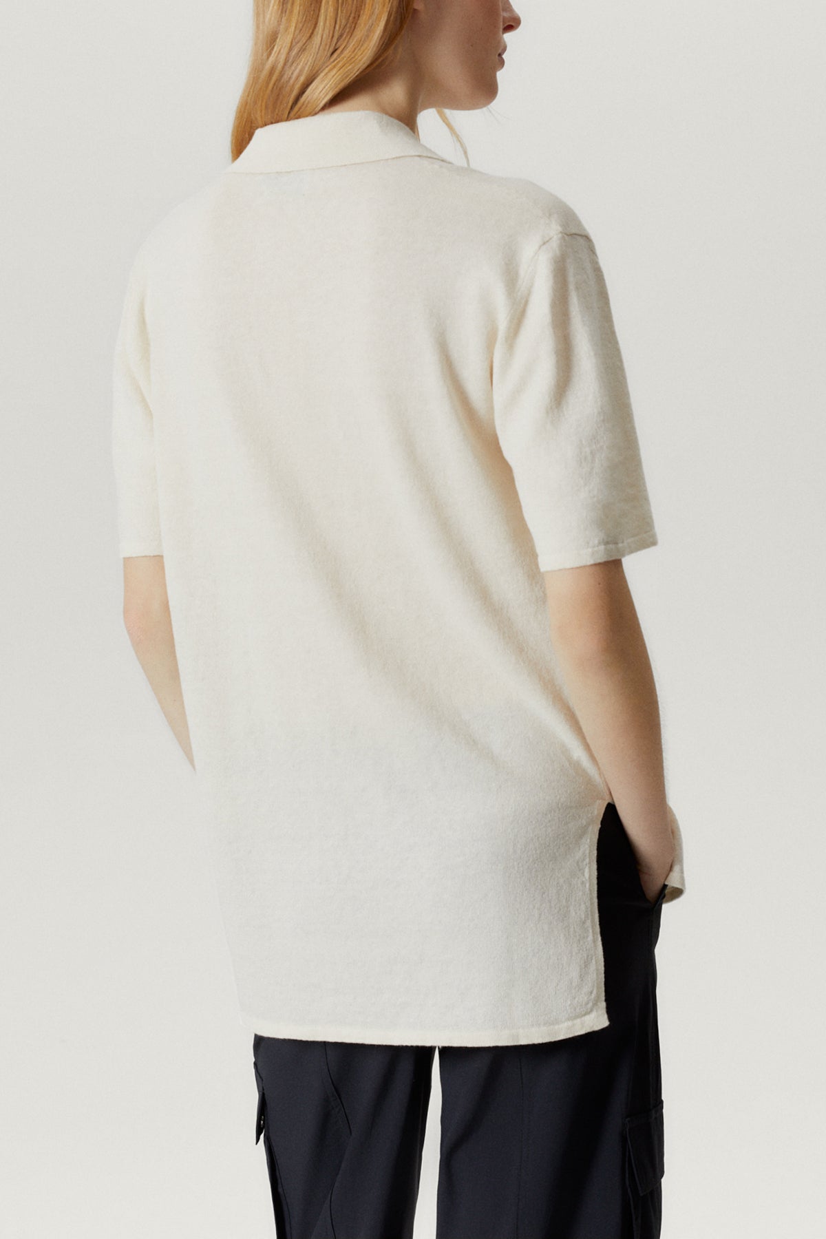 Kurzärmeliges Hemd aus Leinen/Baumwolle - Imperfect Version