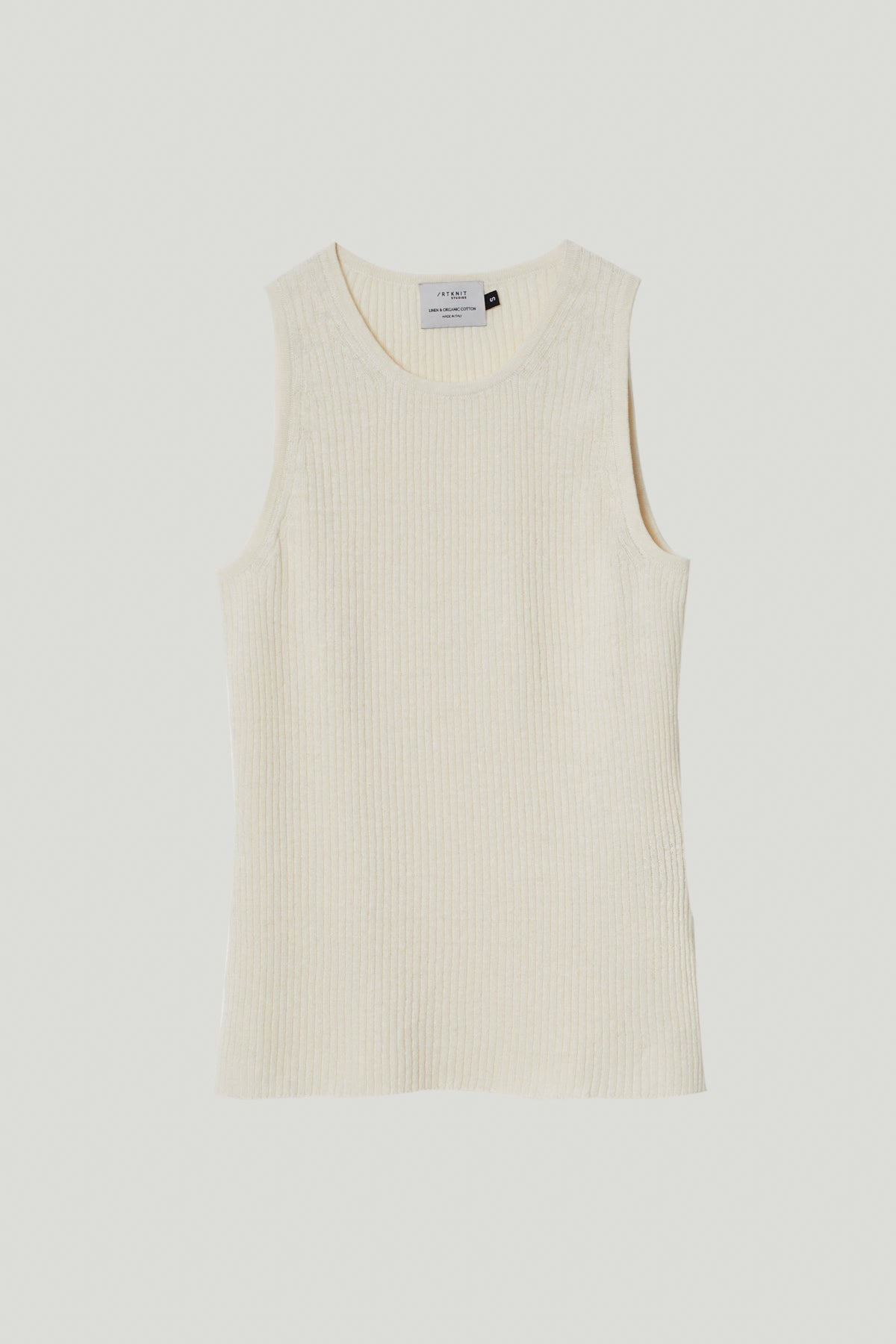 the linen cotton tank top milk white