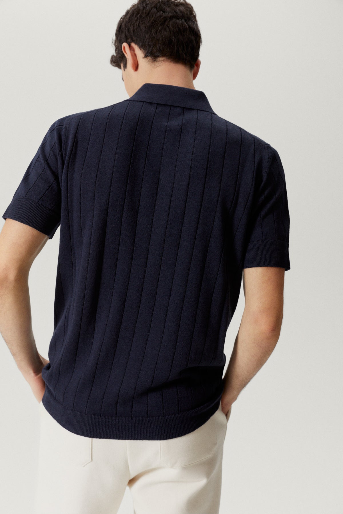 the linen cotton vintage polo blue navy