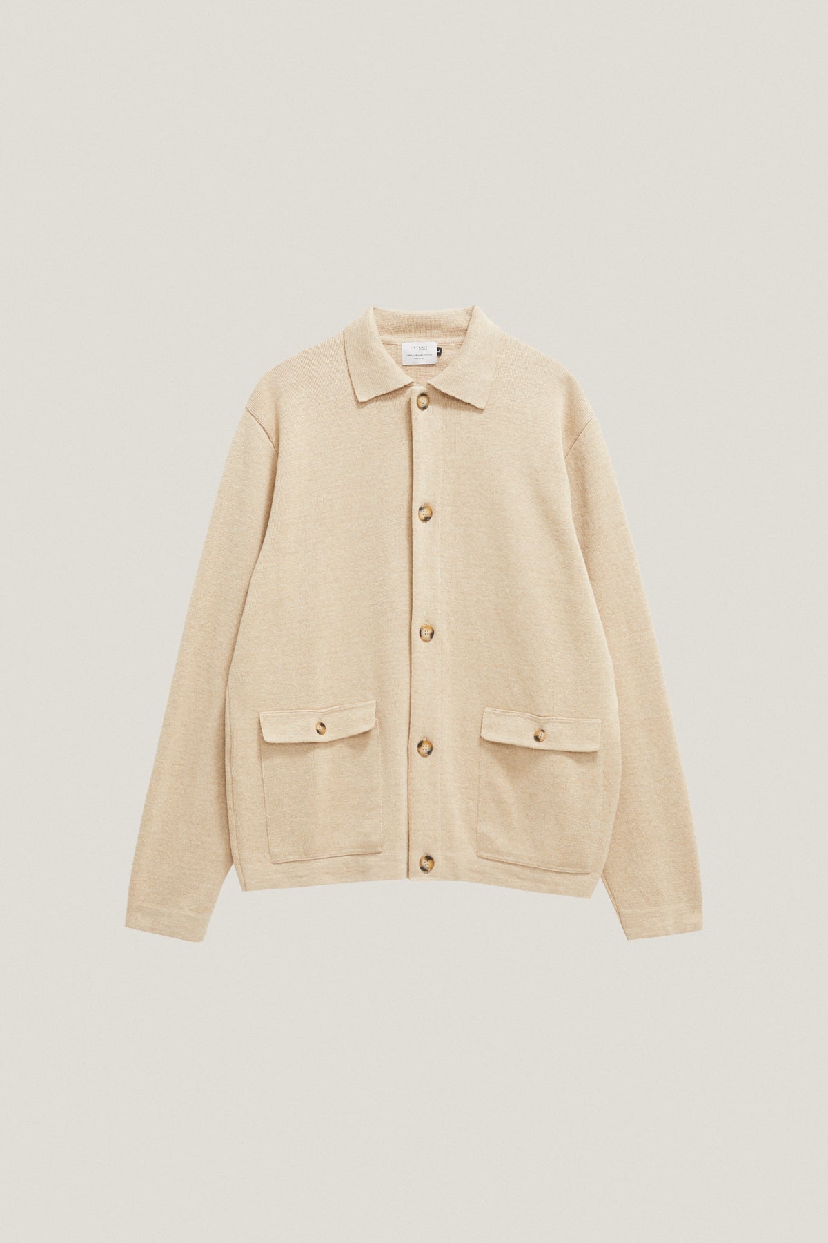 the linen cotton jacket beige