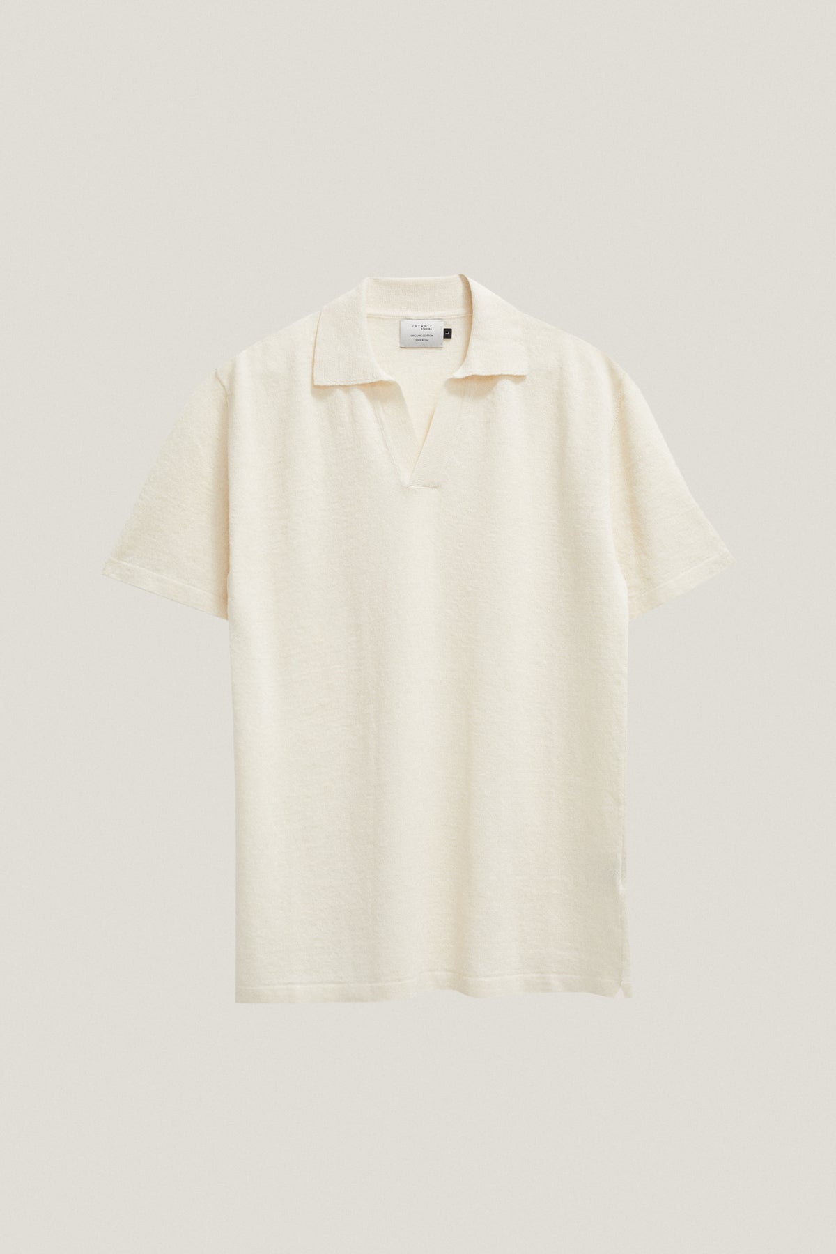 the linen cotton vintage polo imperfect version milk white