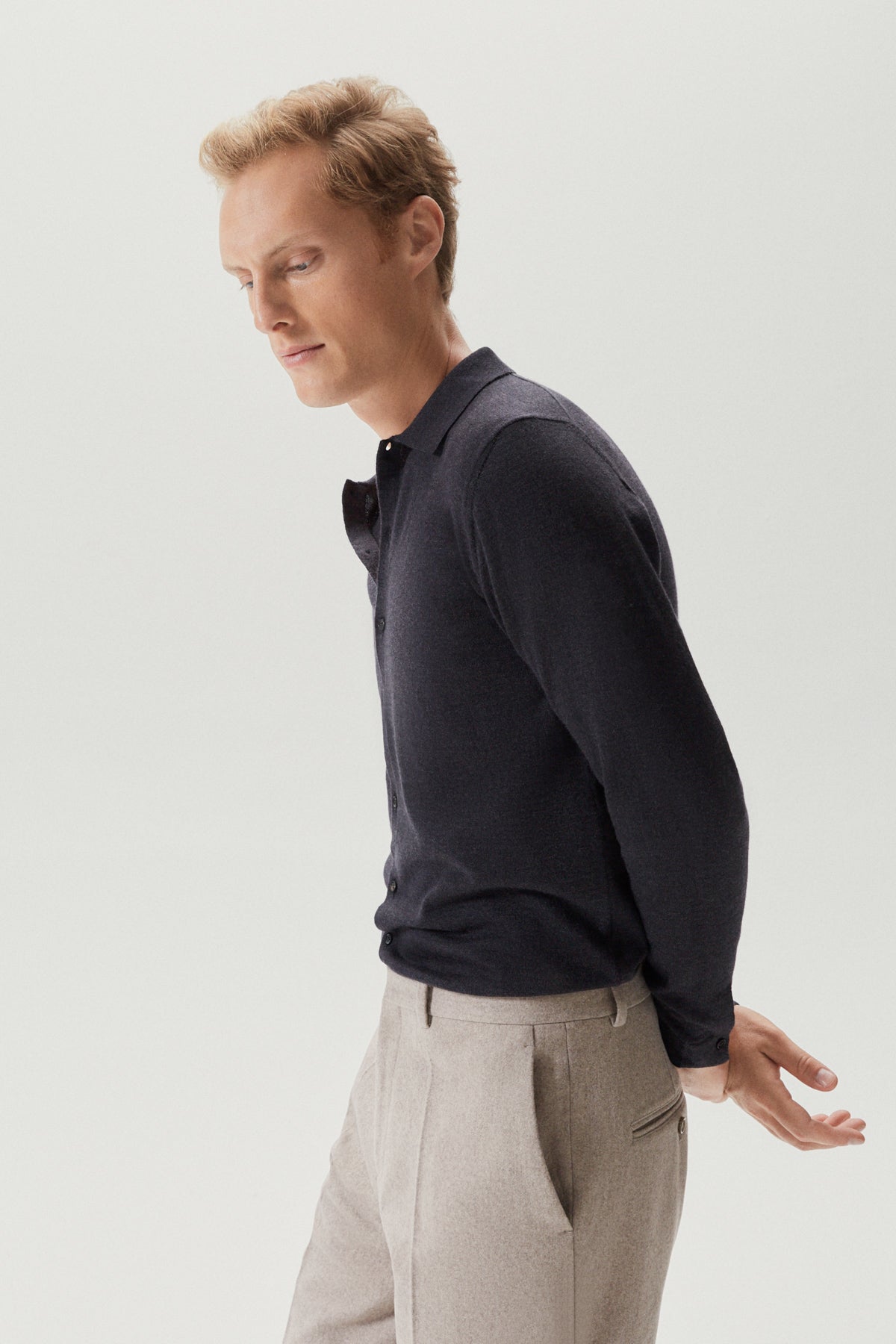 the merino wool knit shirt 2 anthracite