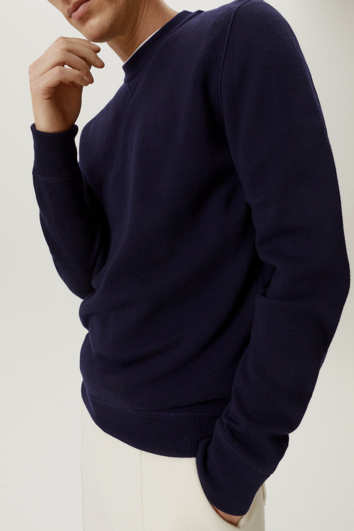 The Merino Wool Sweatshirt - Imperfect Version | Oxford Blue