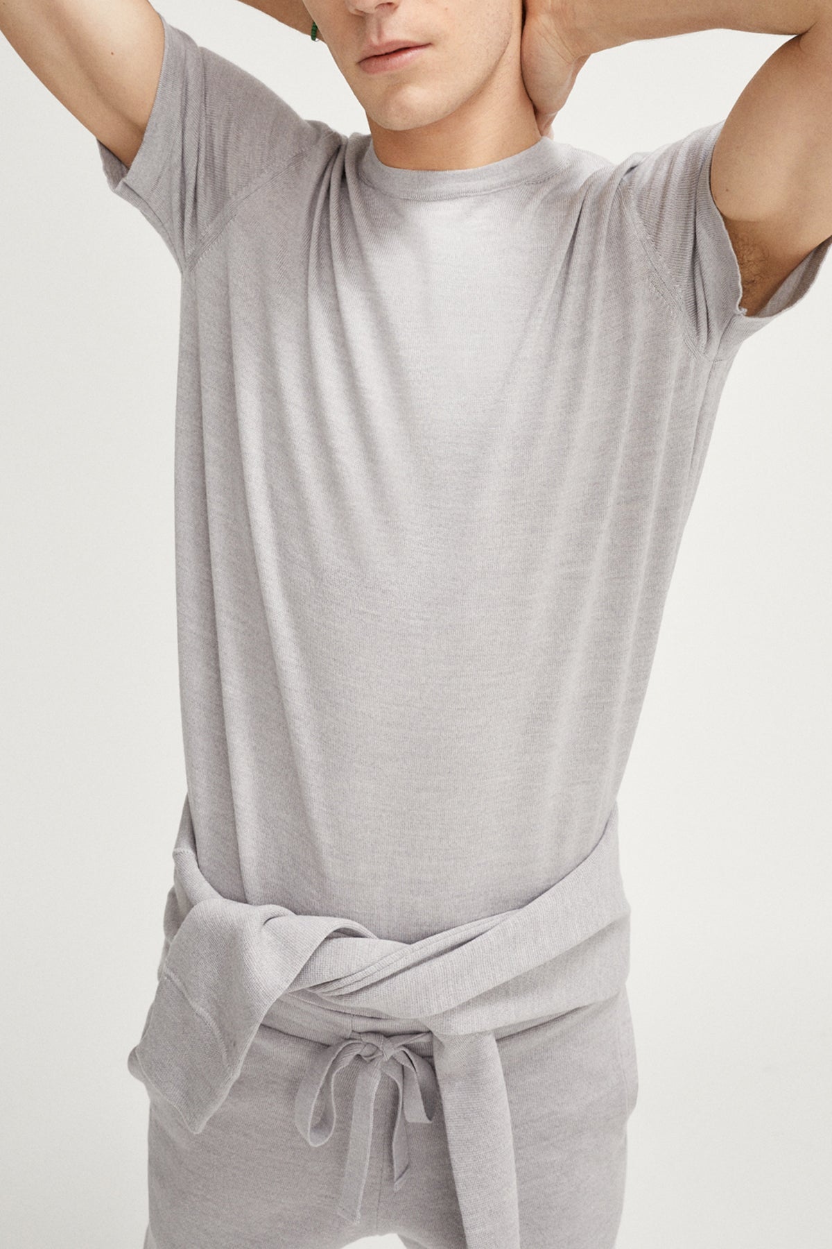 the merino wool knit t shirt imperfect version 6 light grey