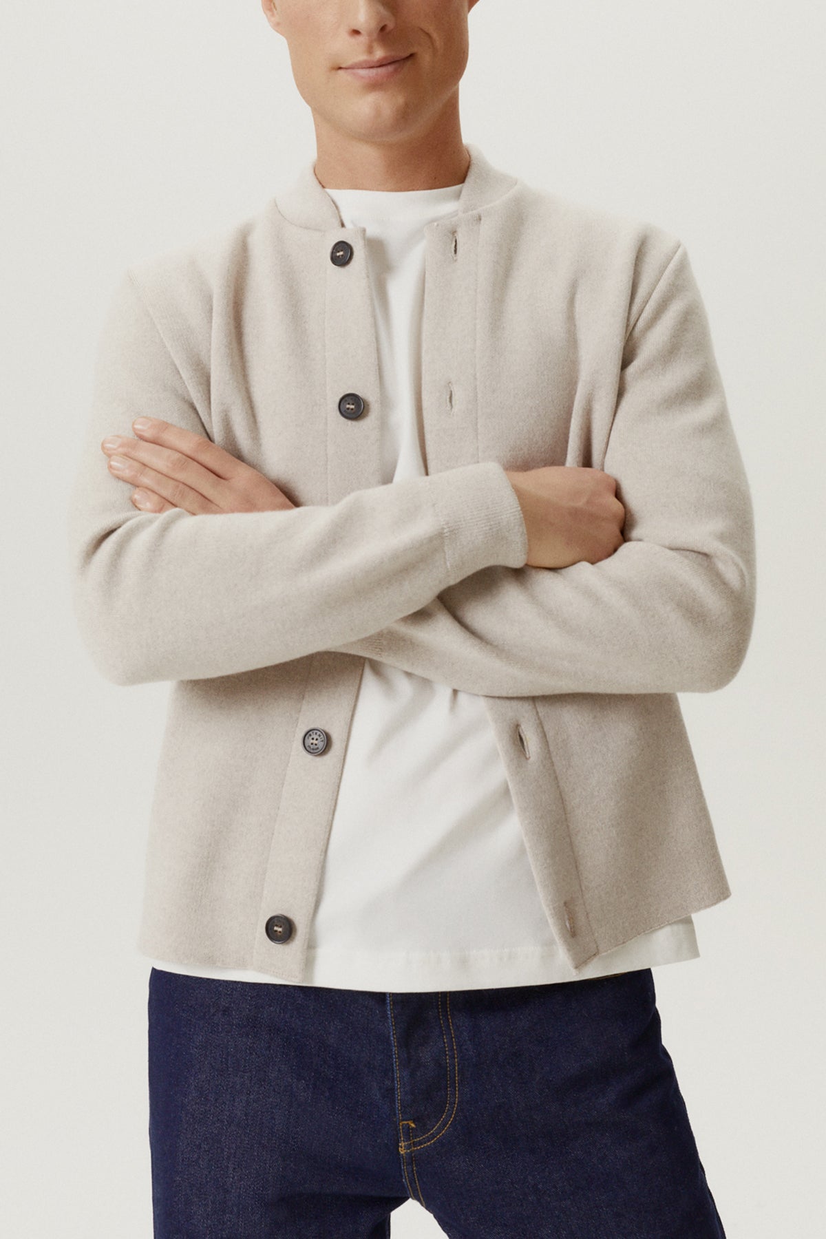 The Merino Wool Bomber - Imperfect Version | Pearl