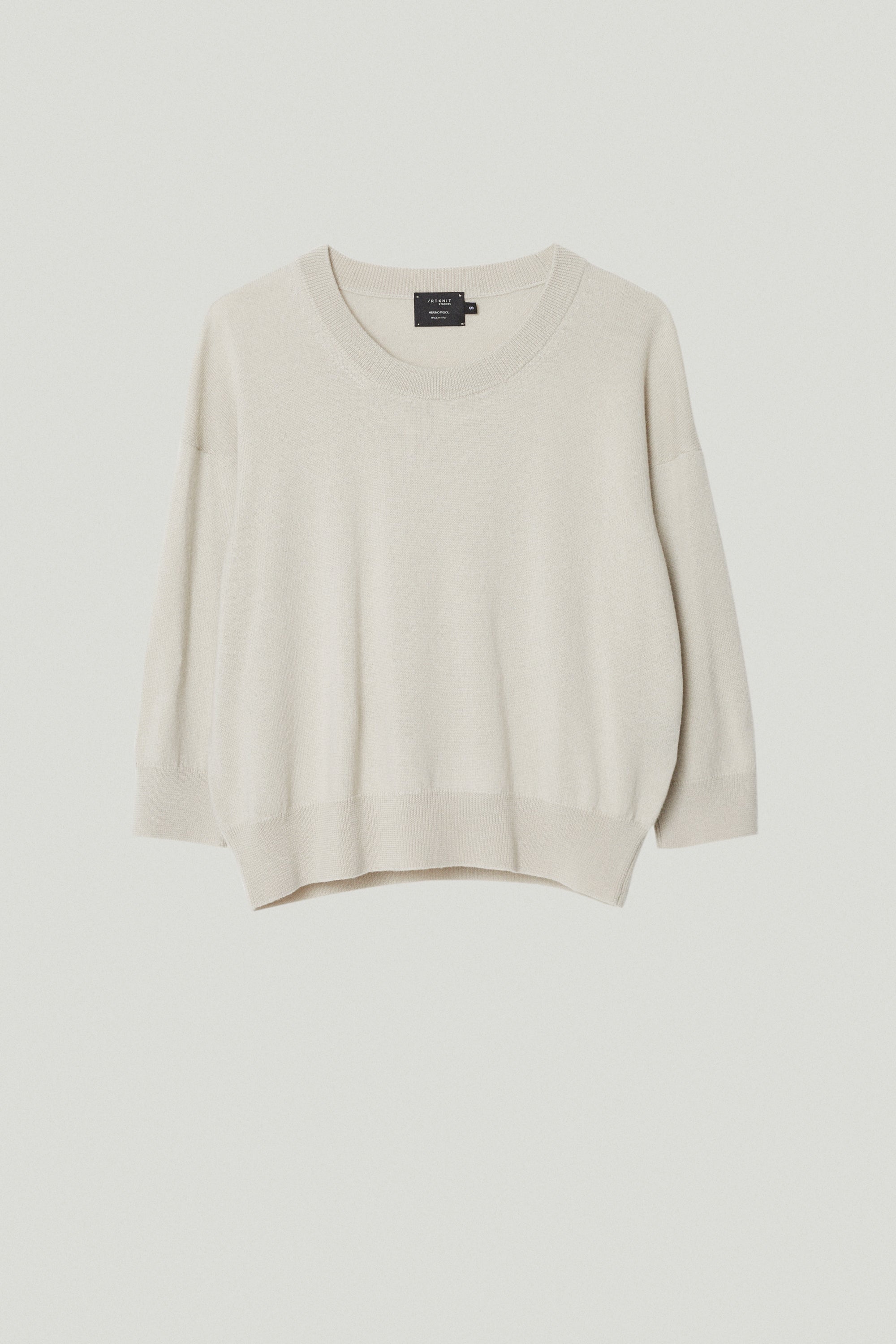 the merino wool boxy t shirt pearl