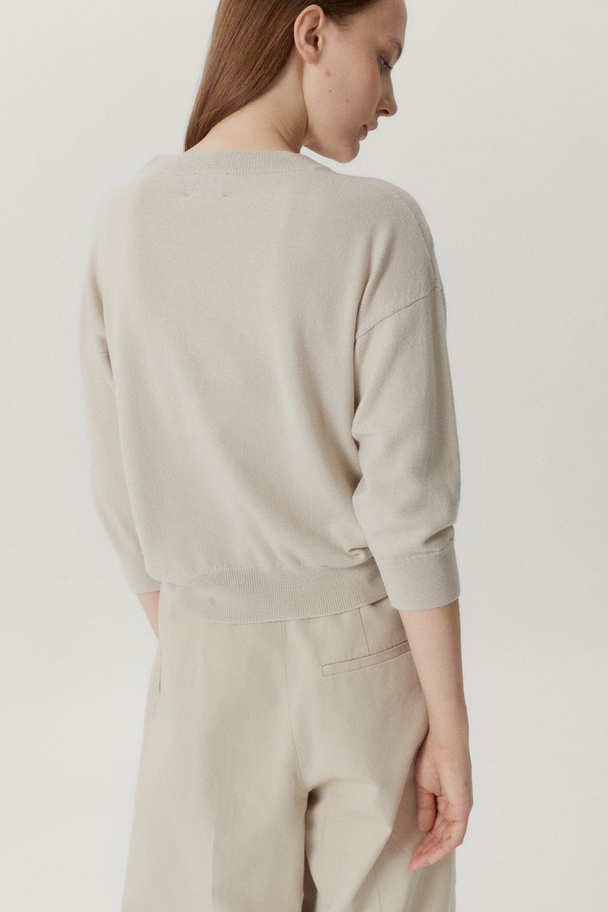 the merino wool boxy t shirt pearl