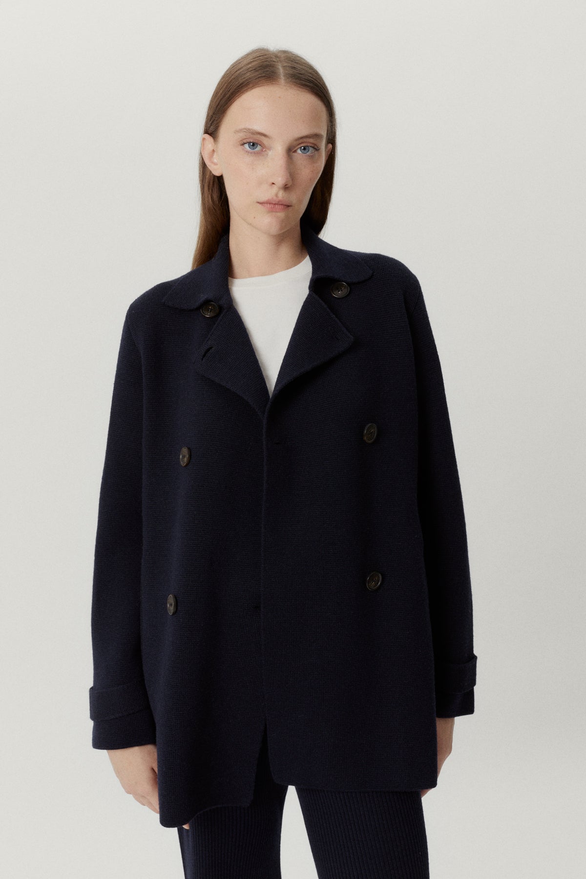 Oxford Blue | The Merino Wool Double Breasted Jacket