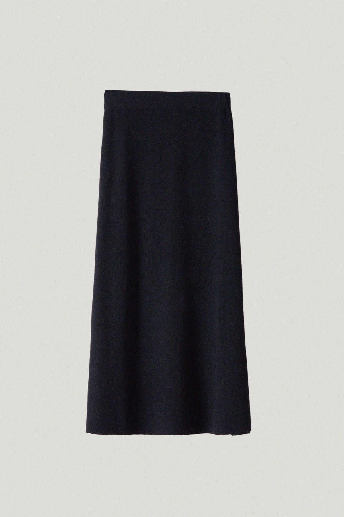 Black | The Merino Wool Flare Skirt
