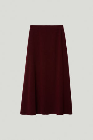Ruby Red | The Merino Wool Flare Skirt