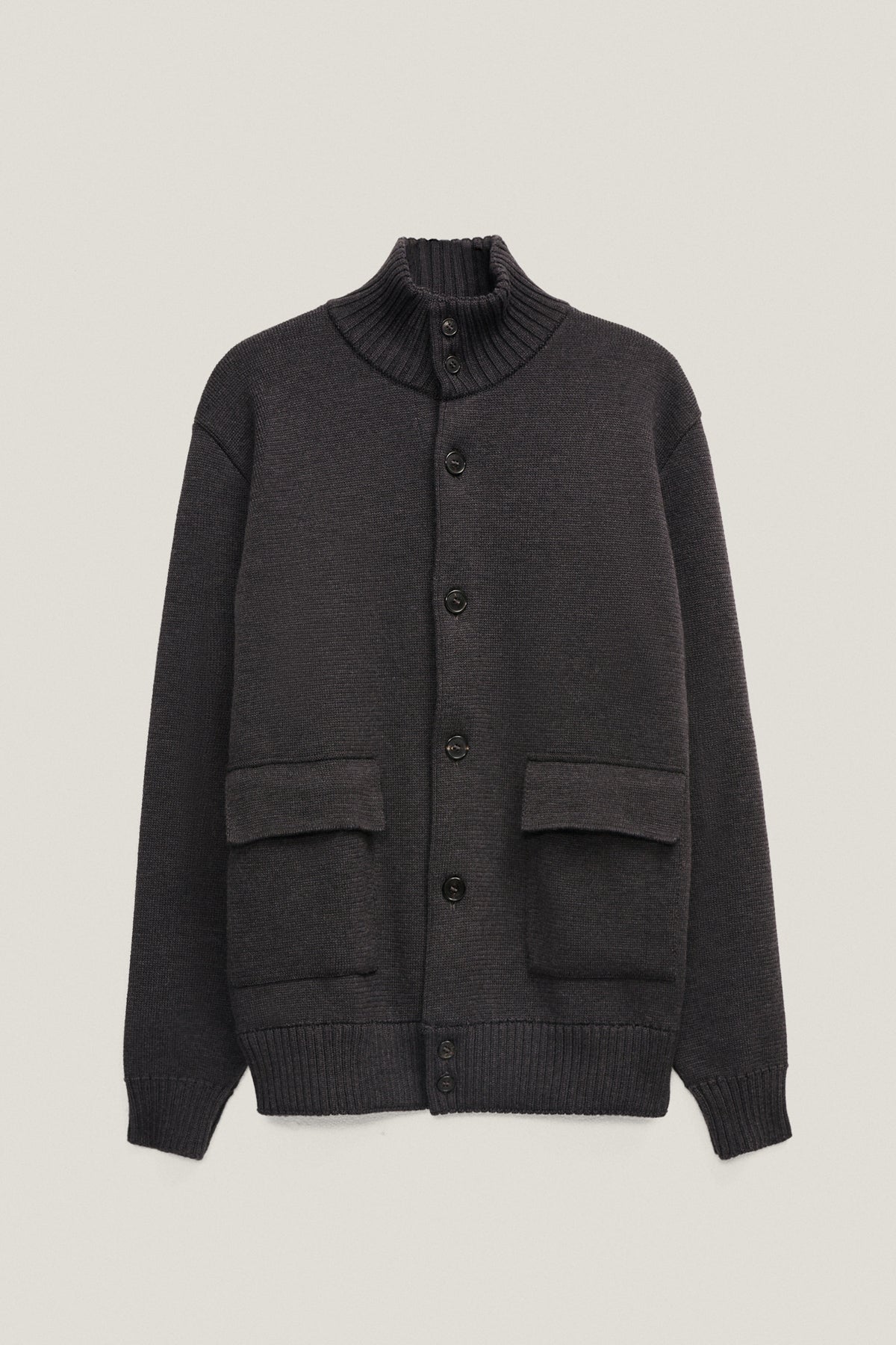 the merino wool patch pocket jacket imperfect version anthracite grey