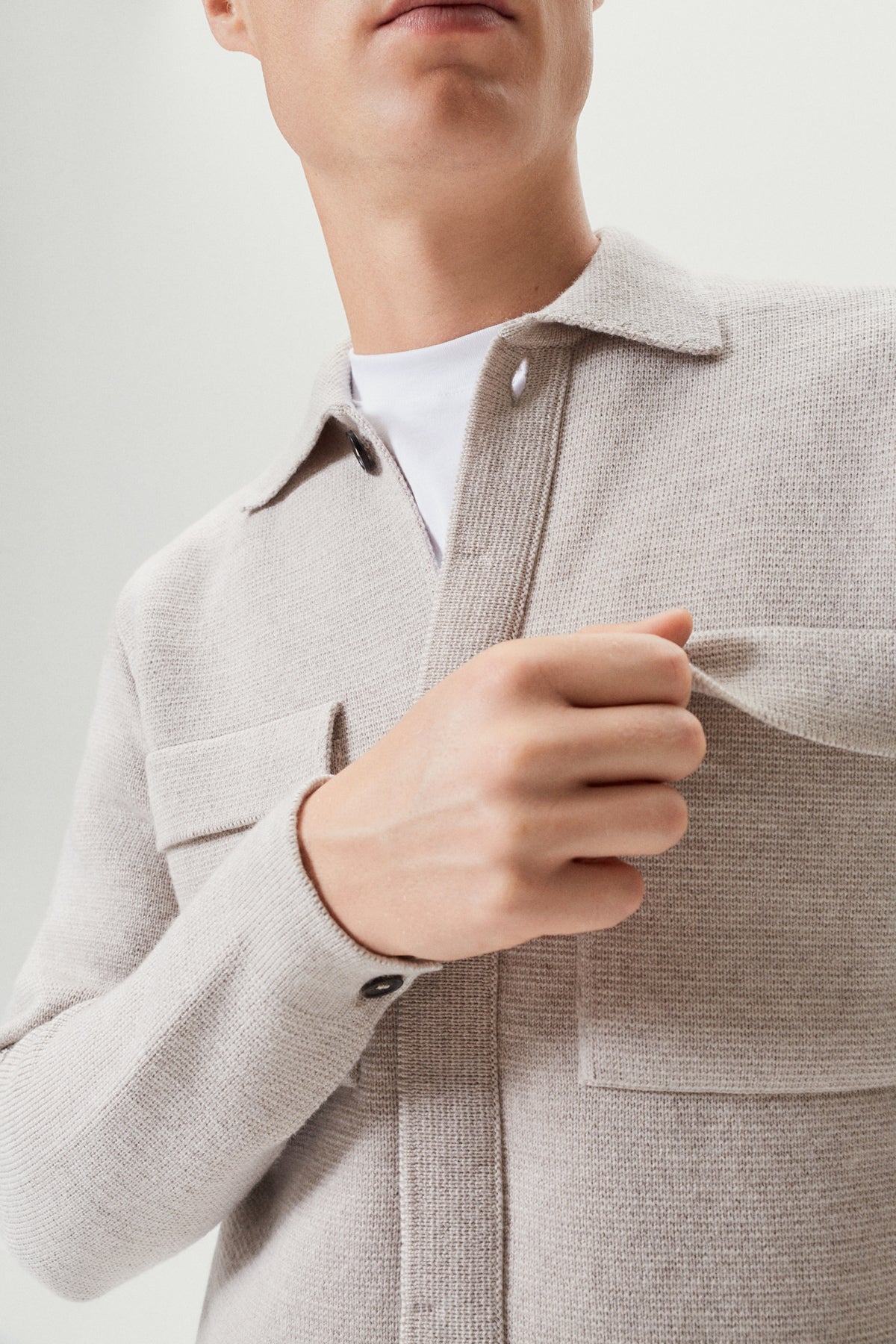 Greige | The Merino Wool Knit Jacket