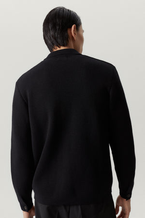 Black | The Merino Wool Knit Jacket
