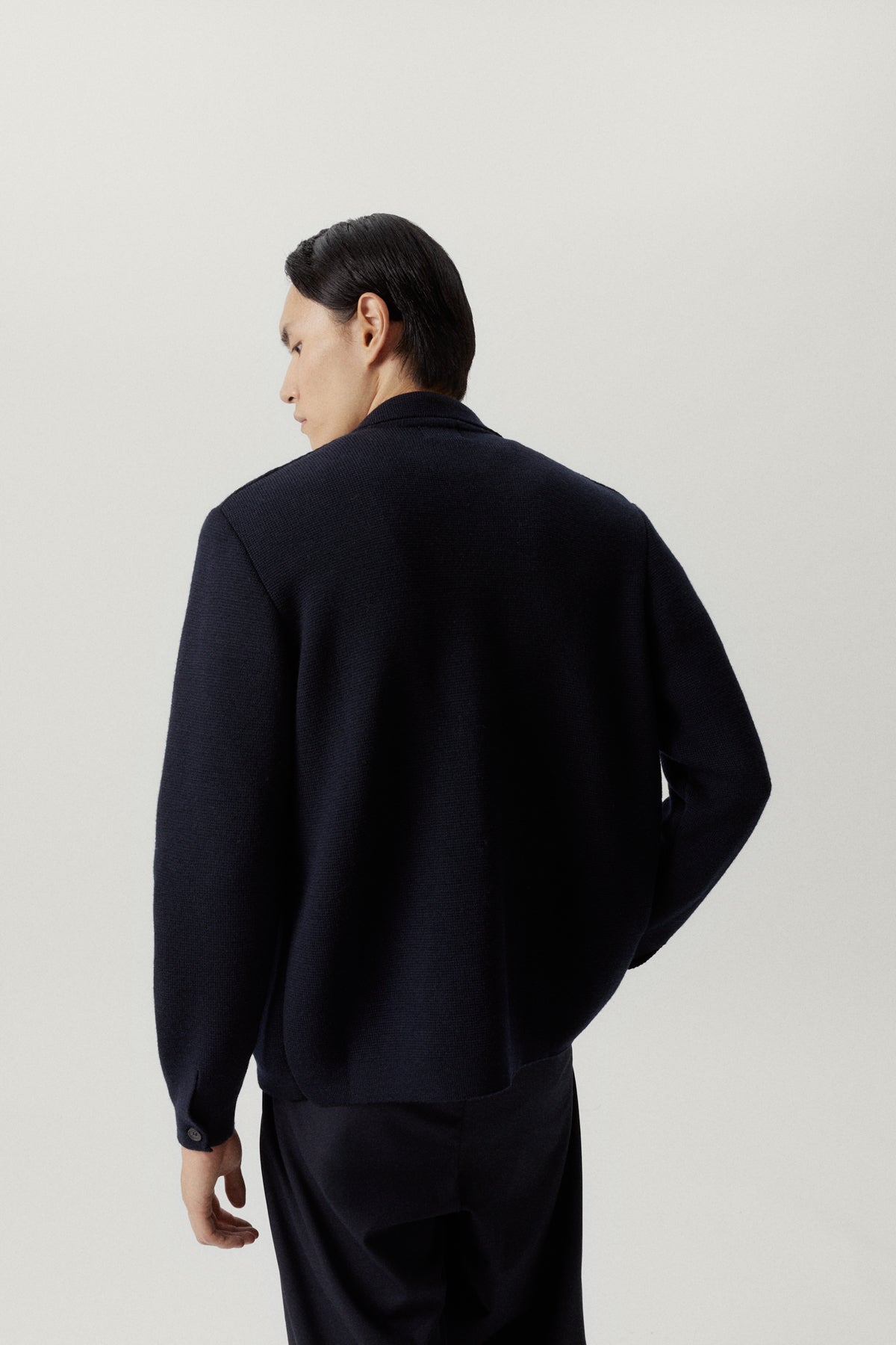 the wool overshirt jacket oxford blue