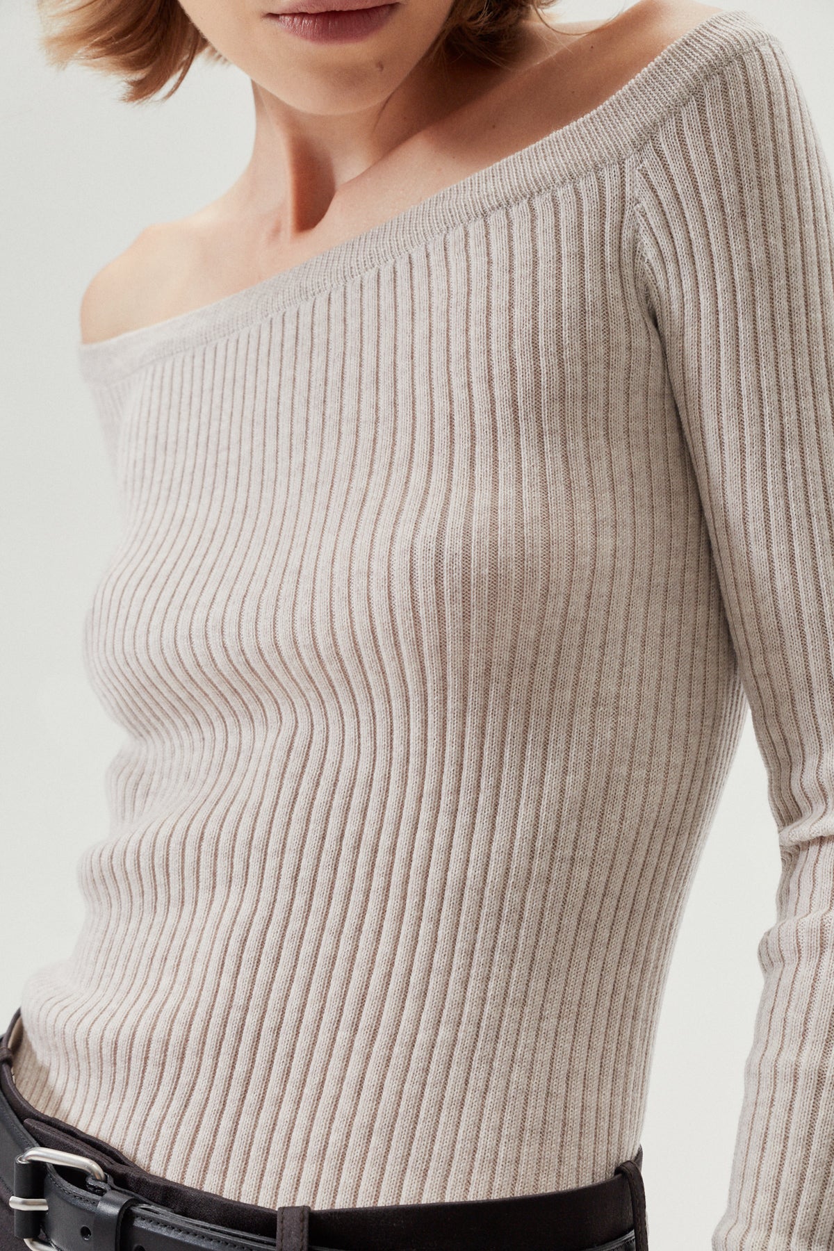 Pearl | The Merino Wool Off-the-shoulder Top – Imperfect Version