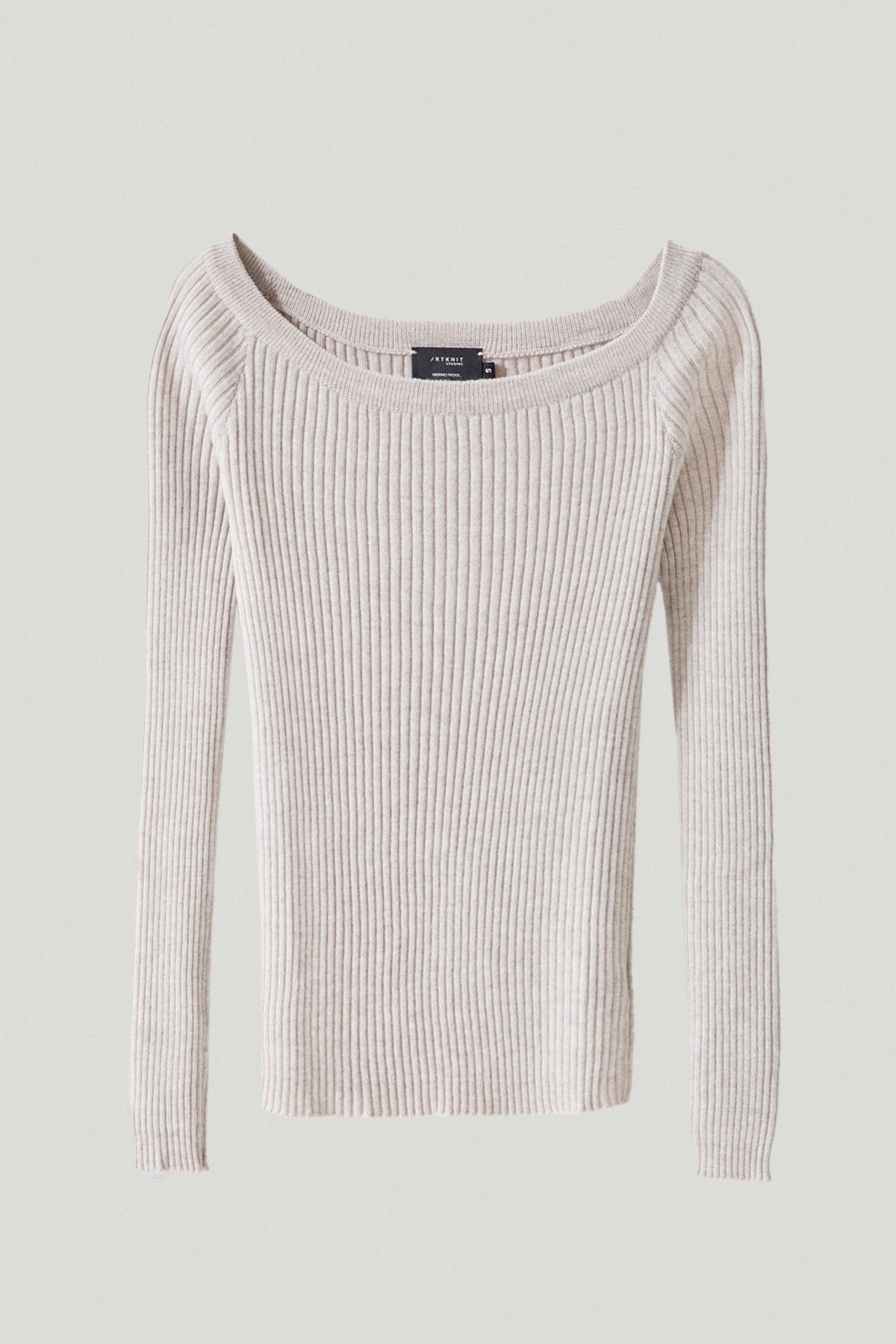 the merino wool off the shoulder top imperfect version pearl