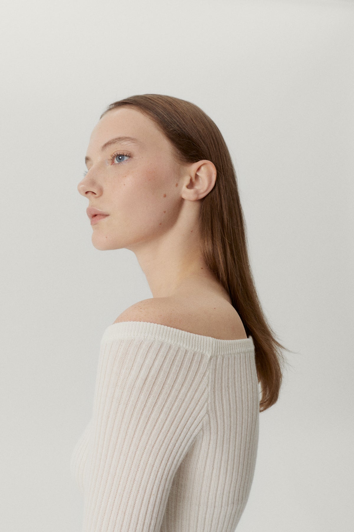 Snow White | The Merino Wool Off-the-shoulder Top