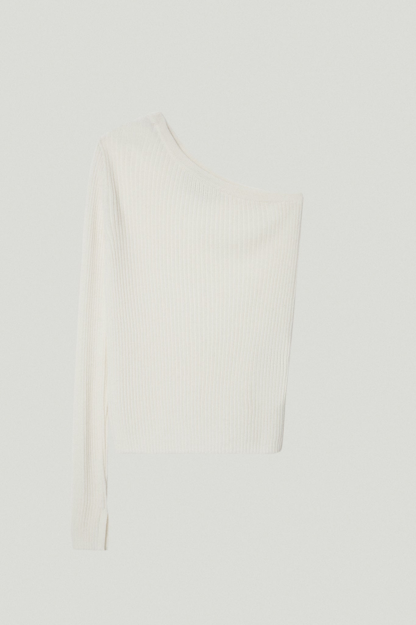 Snow White | The Merino Wool One-Shoulder Top