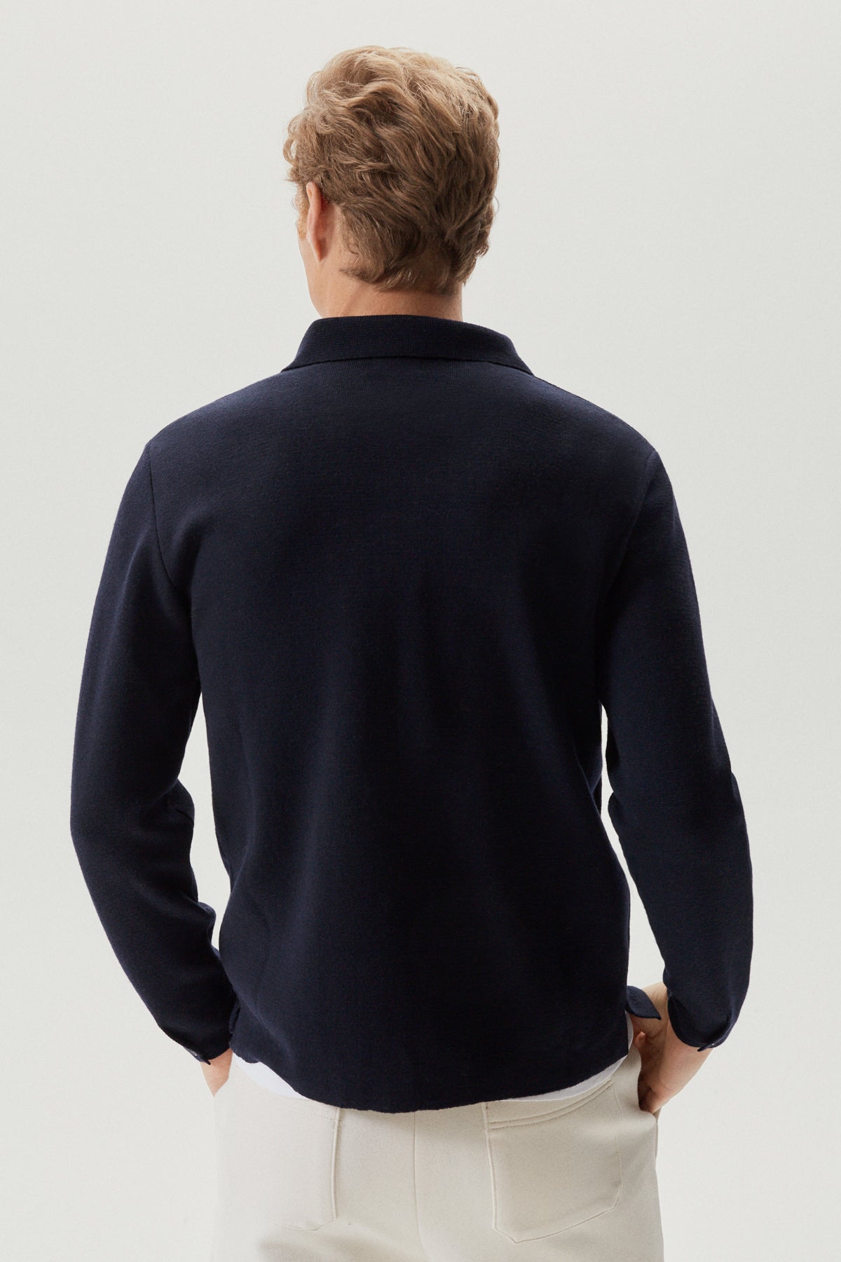 the merino wool overshirt oxford blue