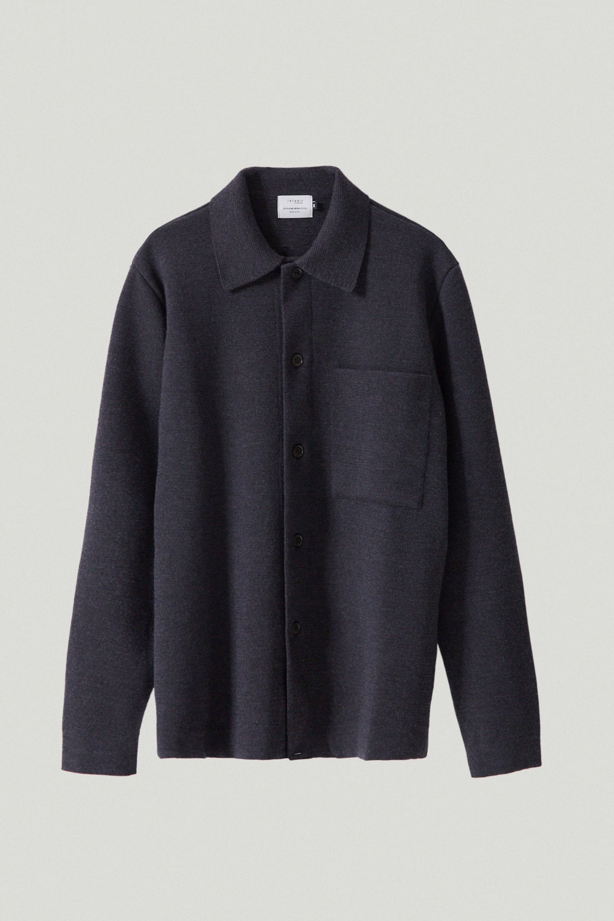 the merino wool overshirt anthracite