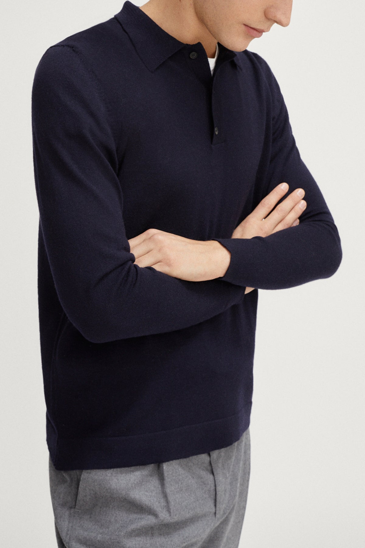 The Merino Wool Polo - Imperfect Version | Blue Navy