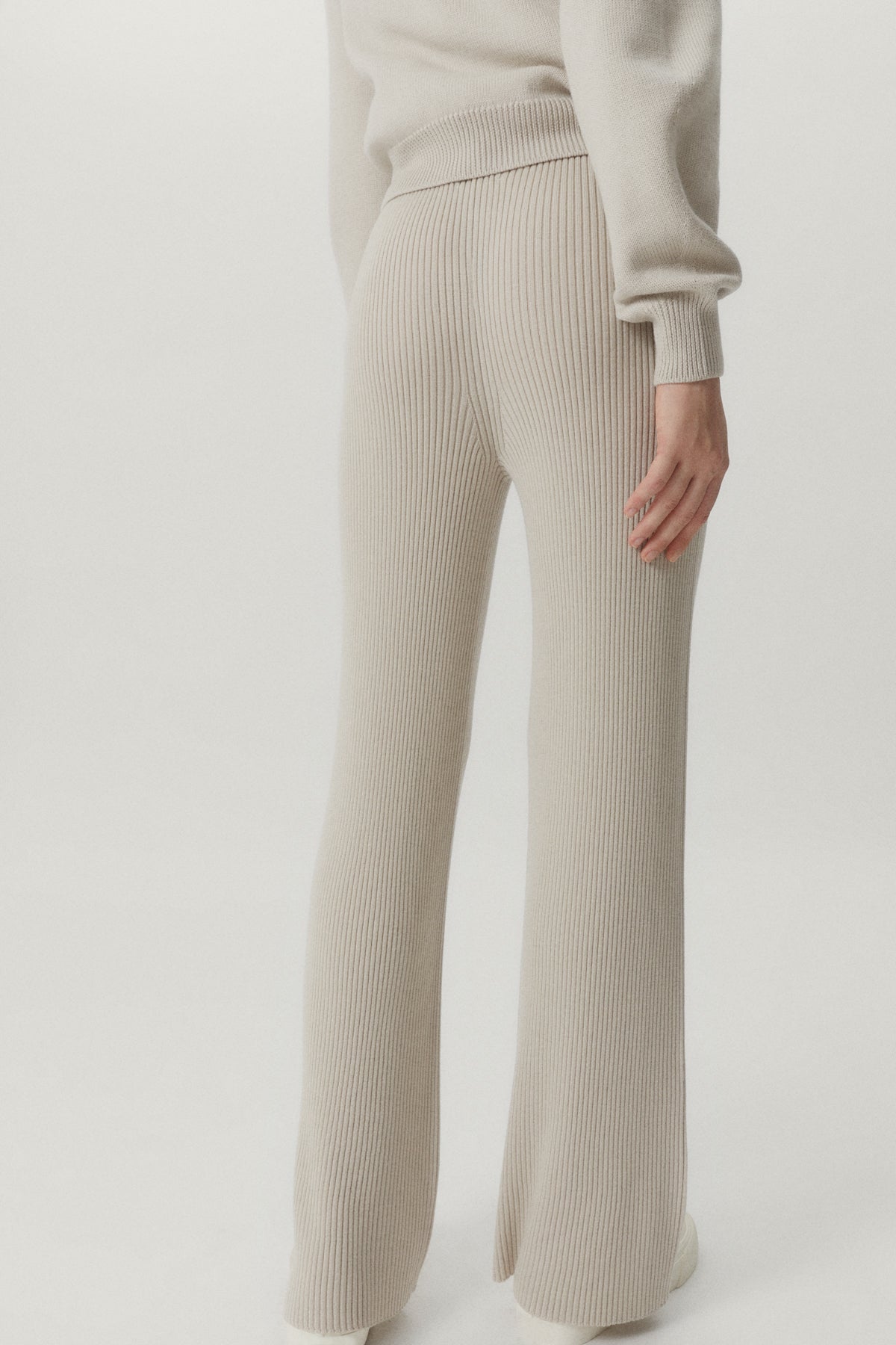 Pearl | The Merino Wool Ribbed Pants