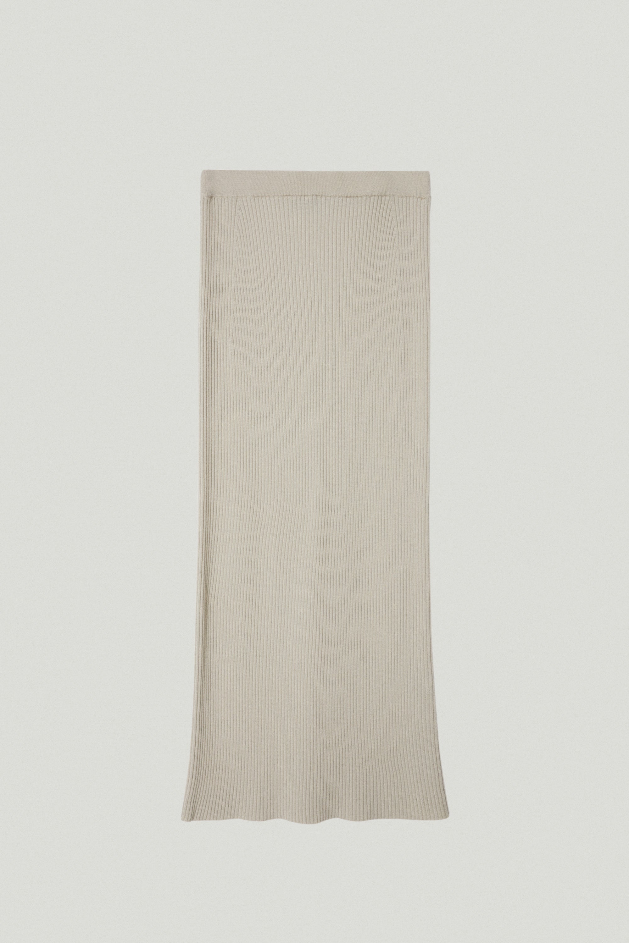 the merino wool ribbed skirt pearl