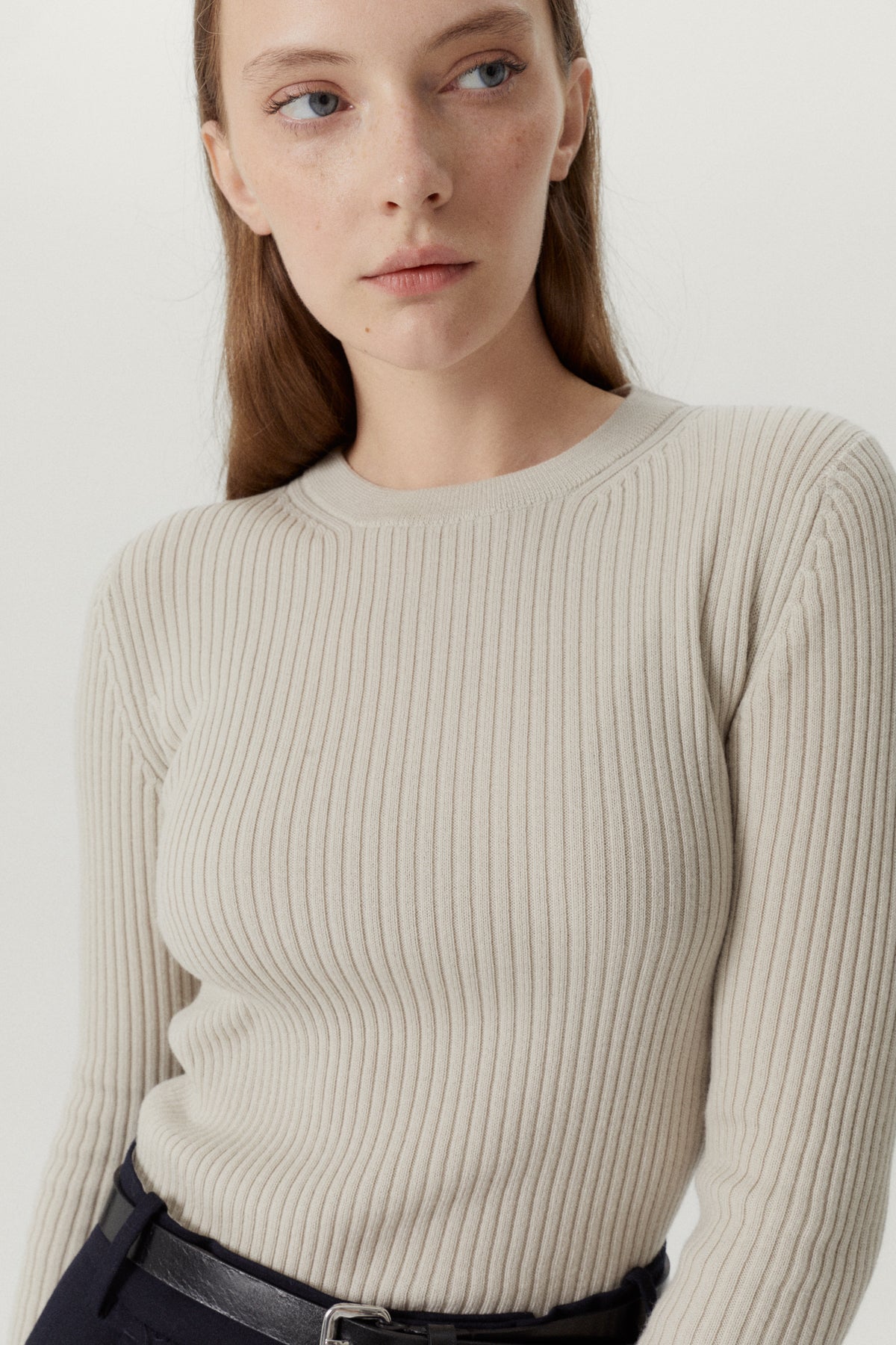 Pearl | The Merino Wool Ribbed Sweater