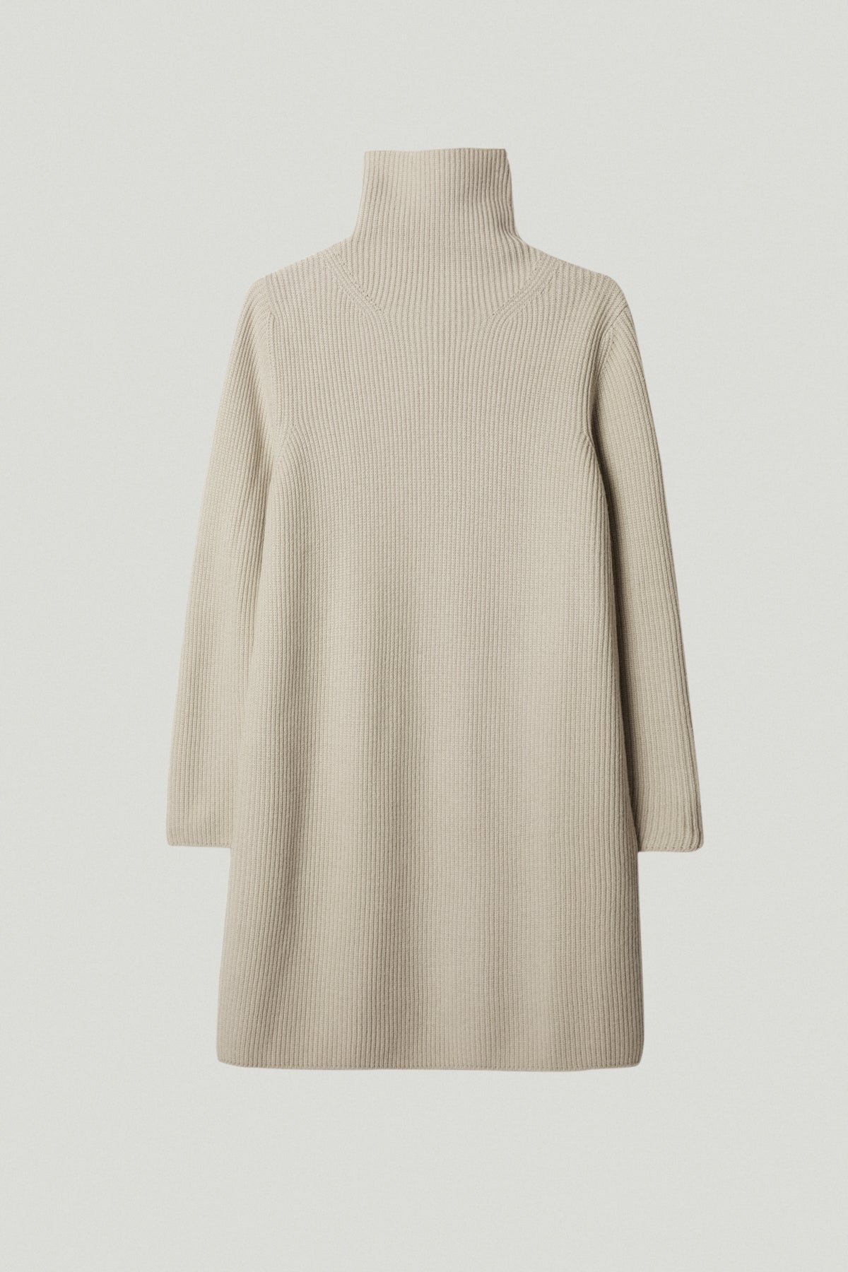 the merino wool short ribbed dress pearl