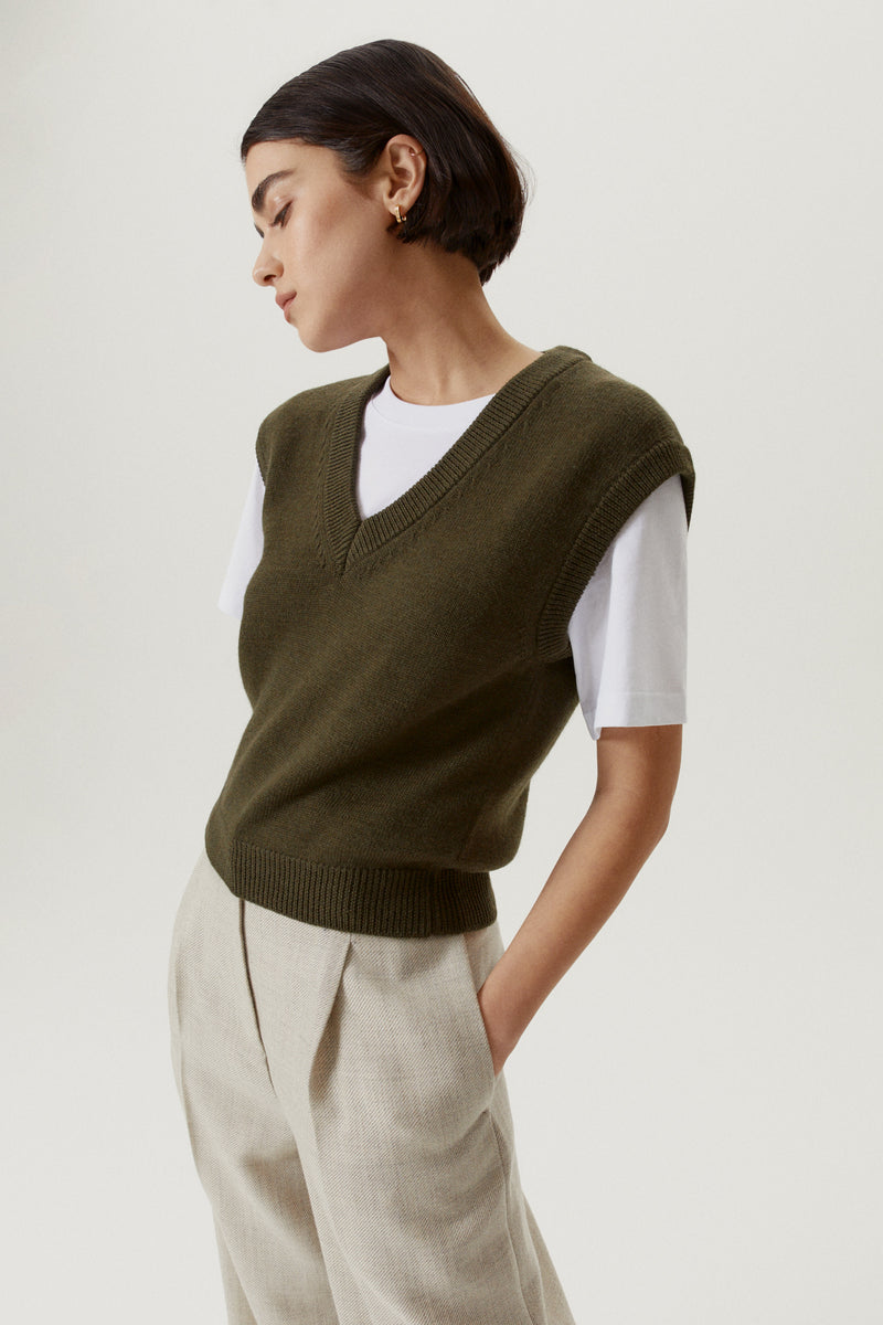 Military Green | The Merino Wool Vest