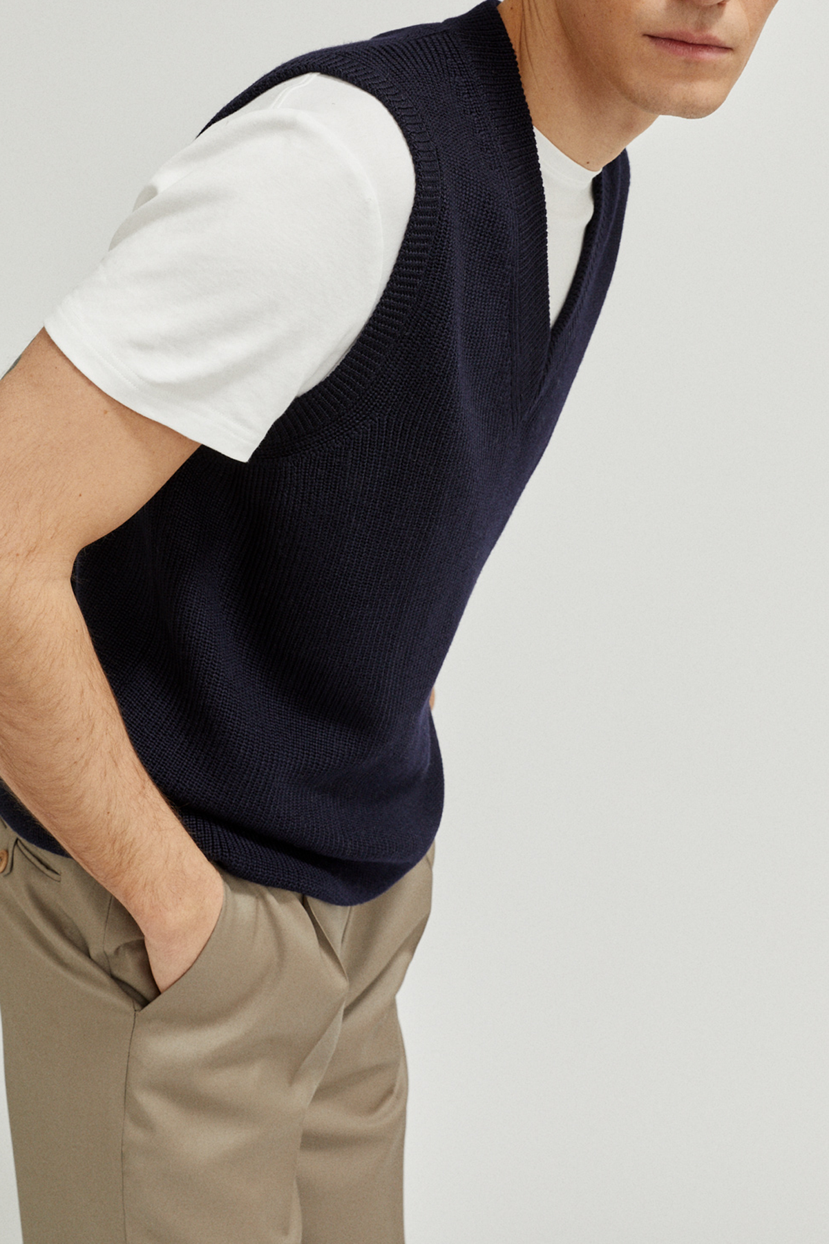 The Merino Wool Vest - Imperfect Version | Oxford Blue