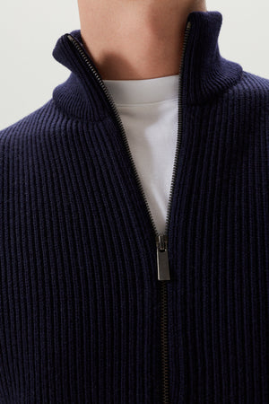 Blue Navy | The Merino Wool Zipped Vest