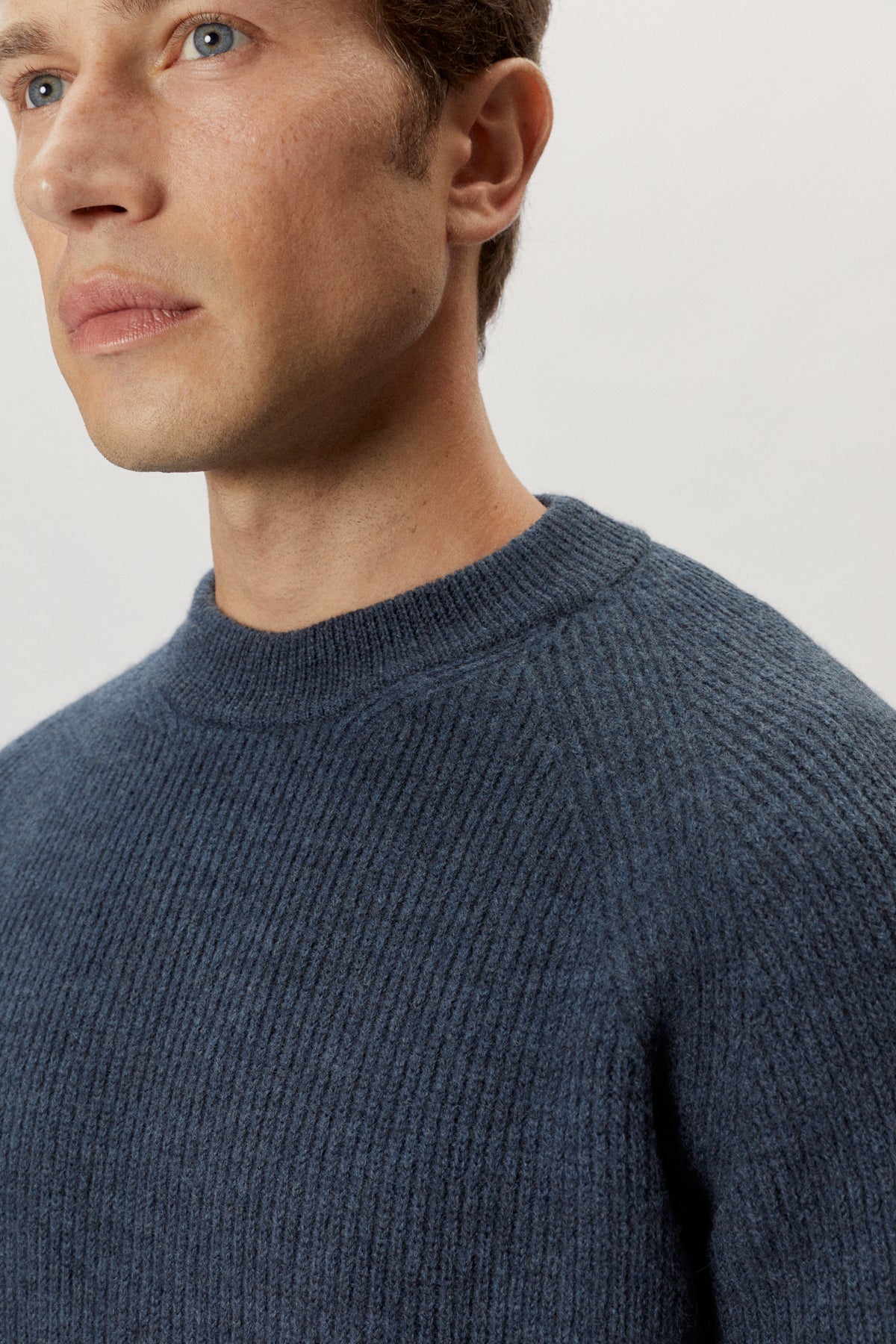 the natural dye crewneck sweater indigo blue