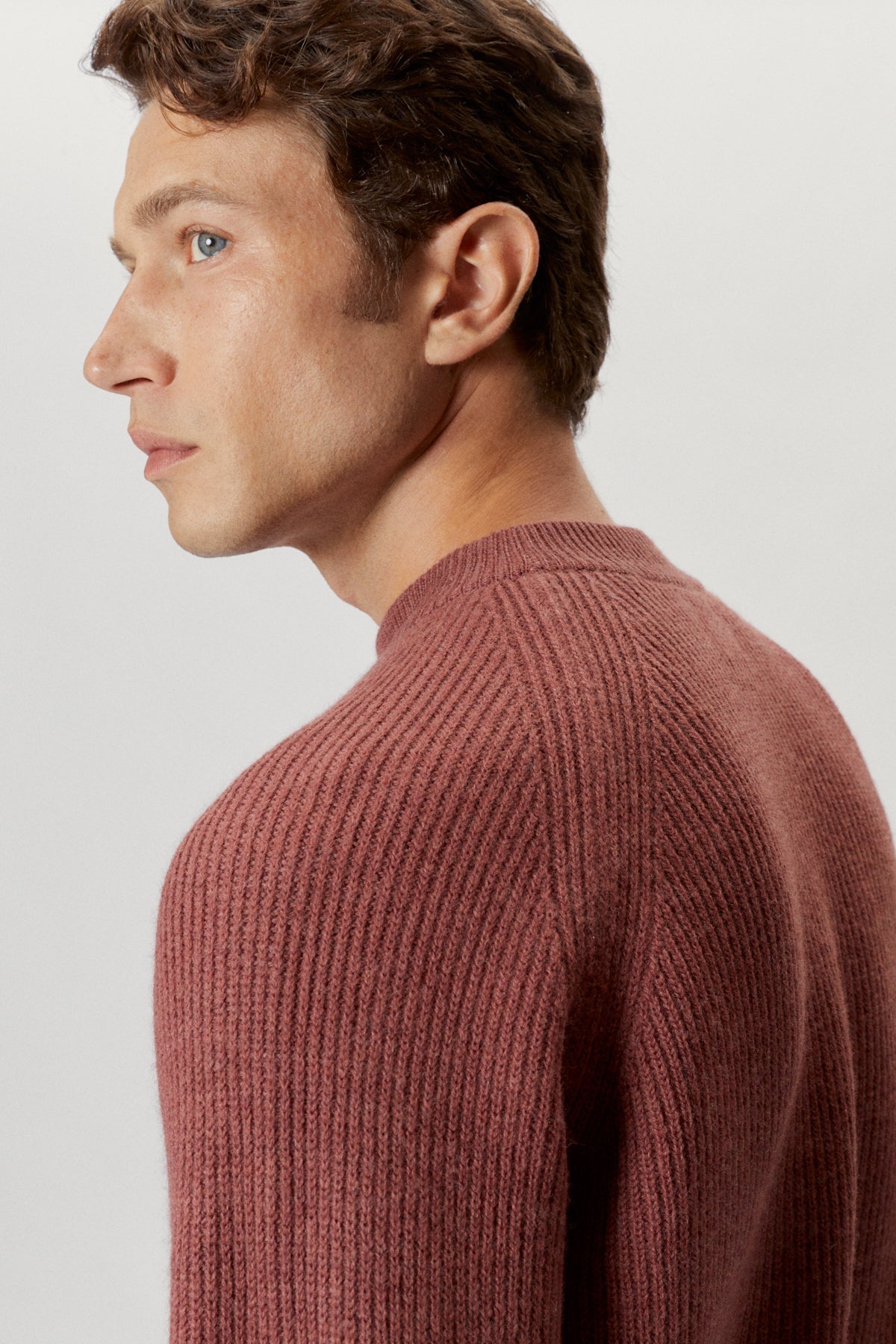 the natural dye crewneck sweater madder red