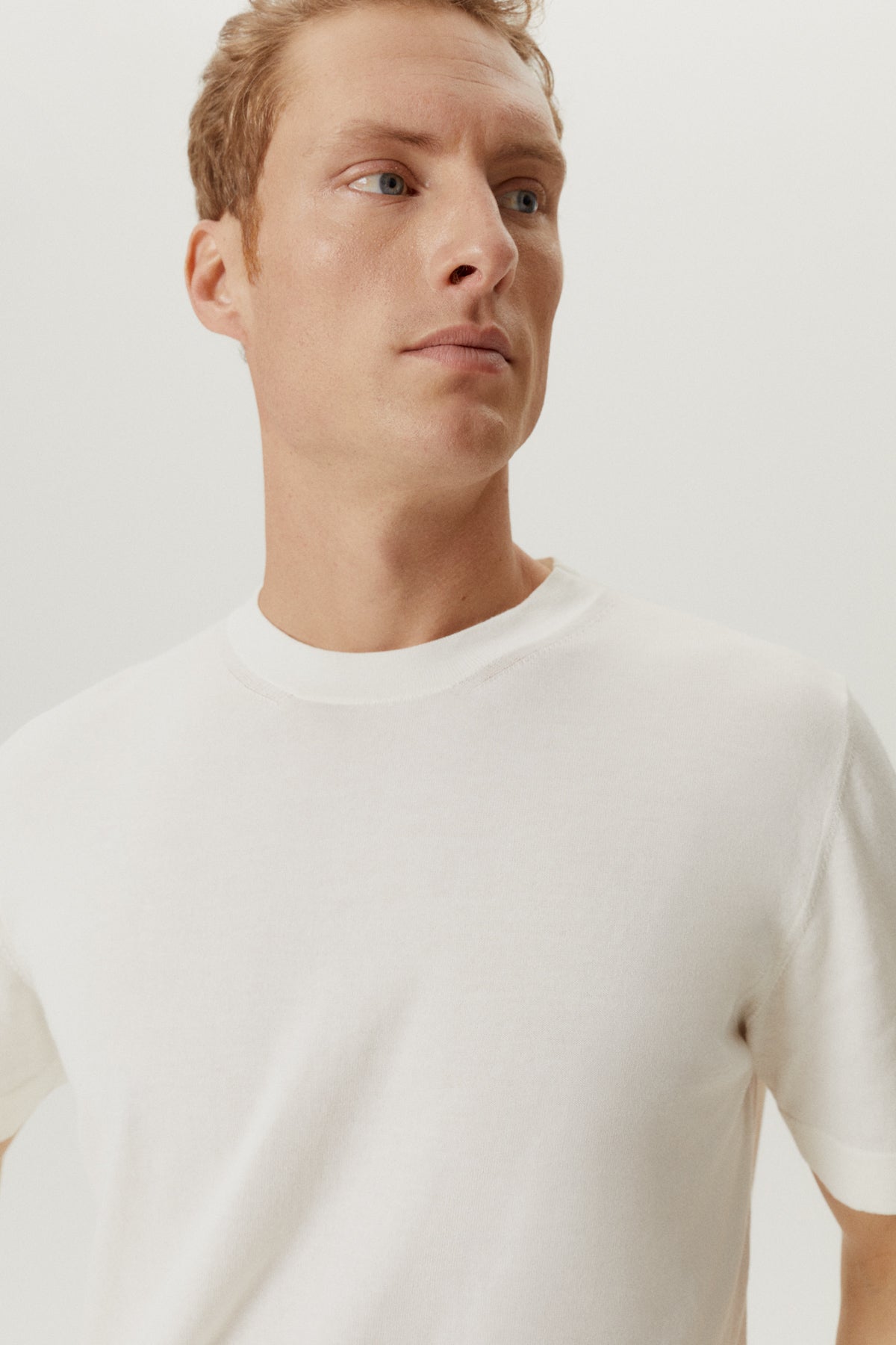 the organic cotton knit t shirt milk white