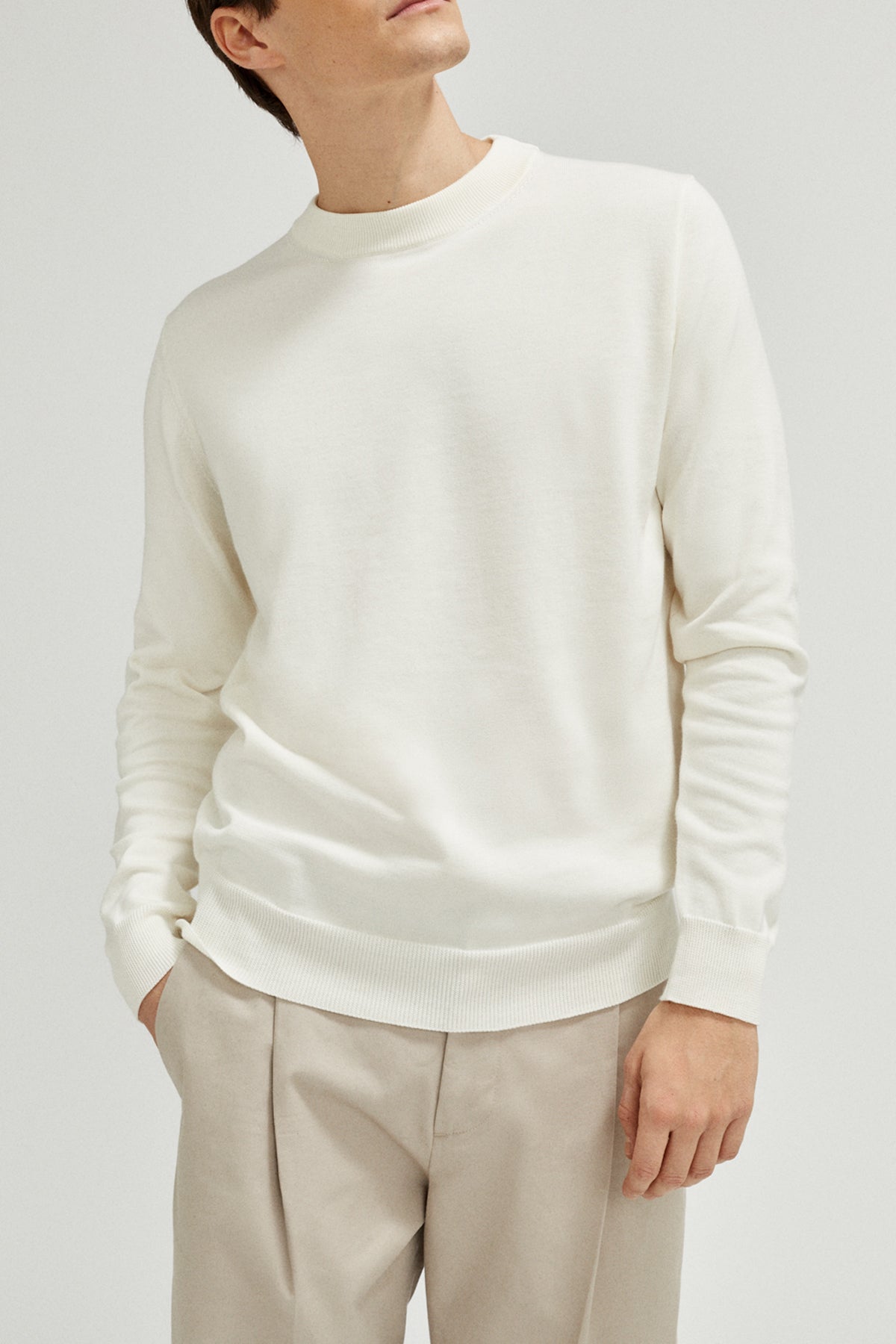 Milk White | The Organic Cotton Lightweight Sweater – Imperfect Version