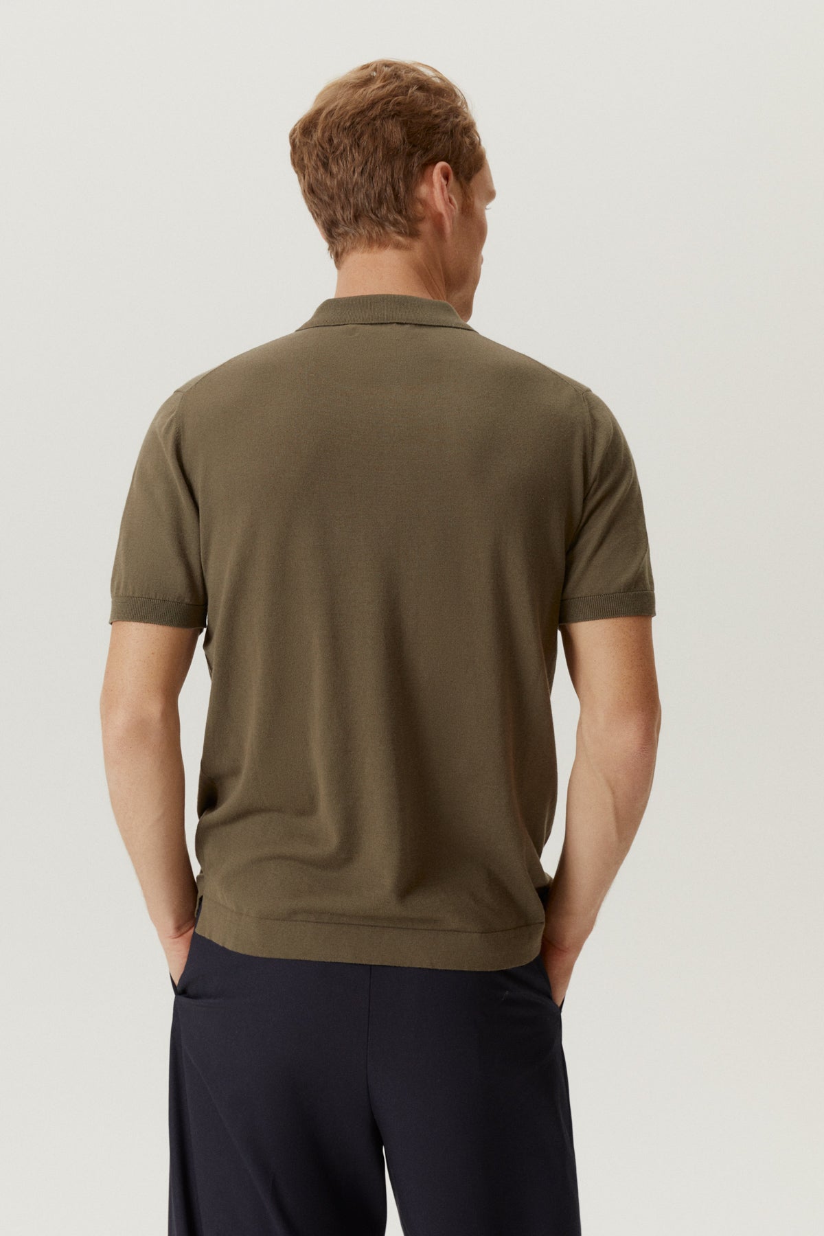 the organic cotton polo kaki green