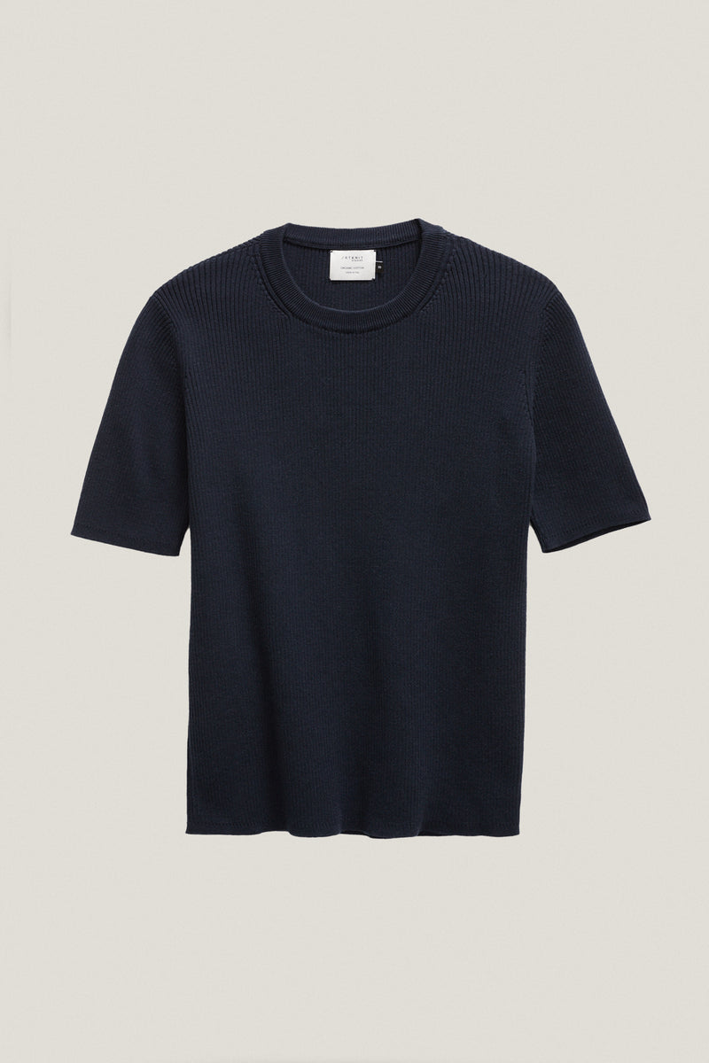 Deep Blue | The Organic Cotton Ribbed T-shirt – Imperfect Version