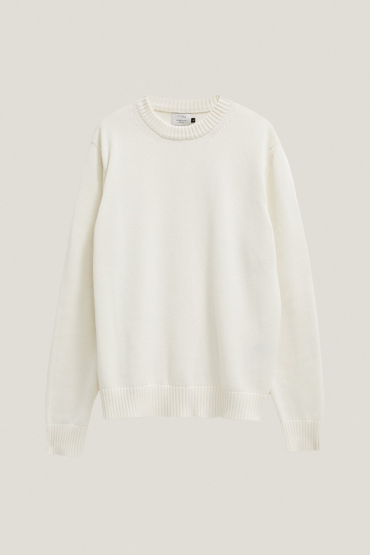 the organic cotton sweater milk white