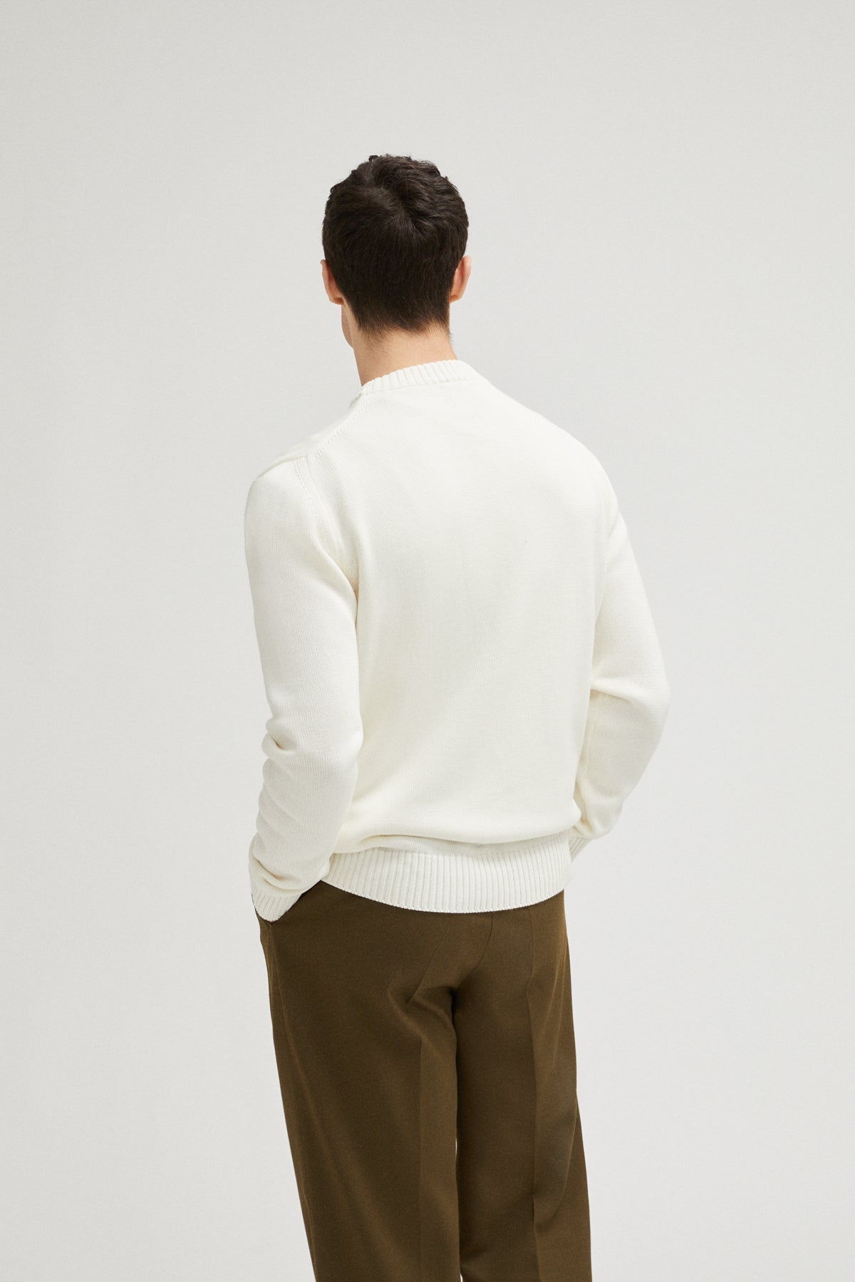 the organic cotton sweater milk white