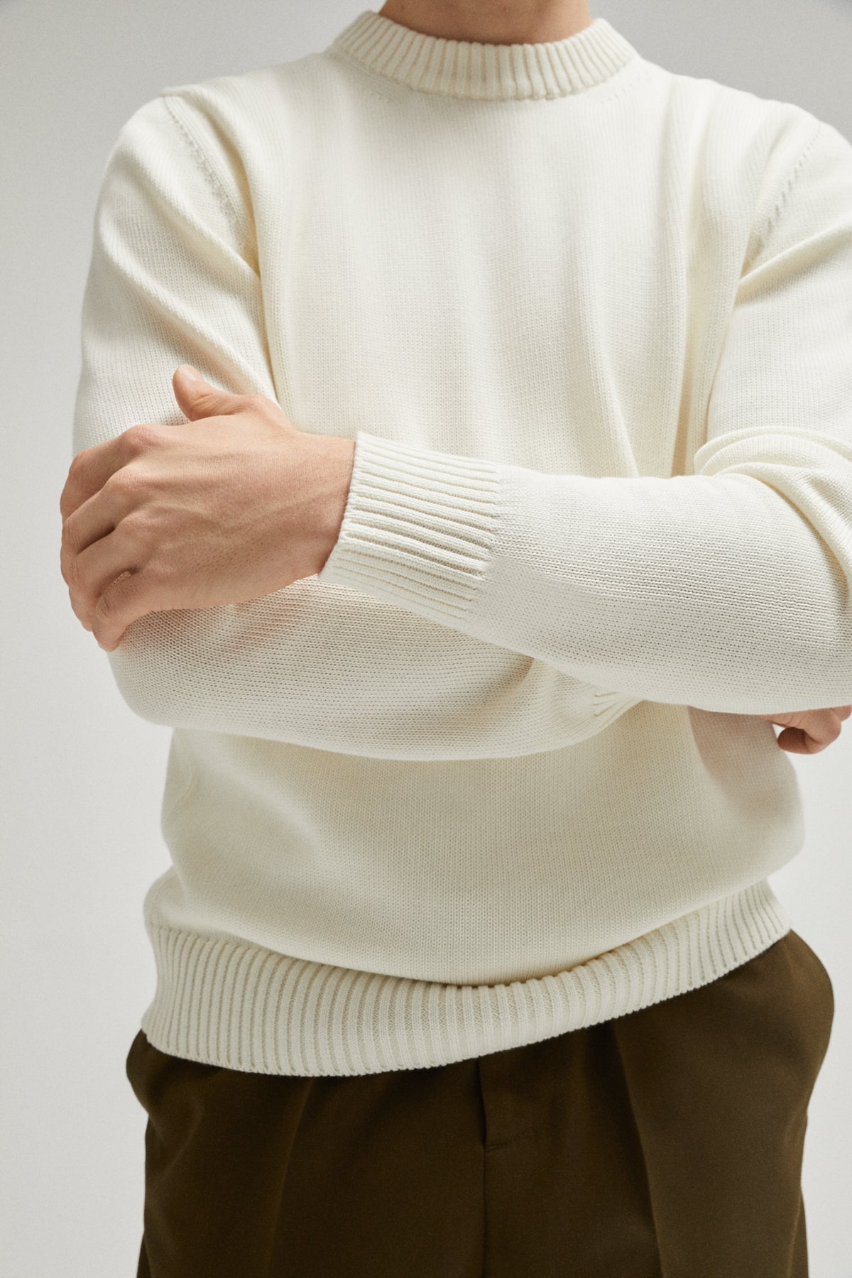 the organic cotton sweater milk white