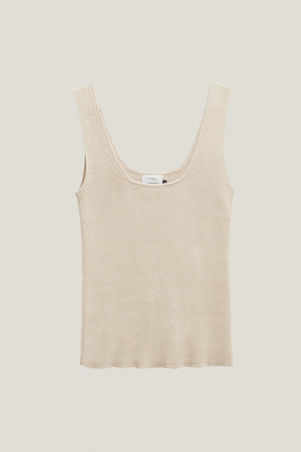 the organic cotton ribbed tank top imperfect version 22 beige
