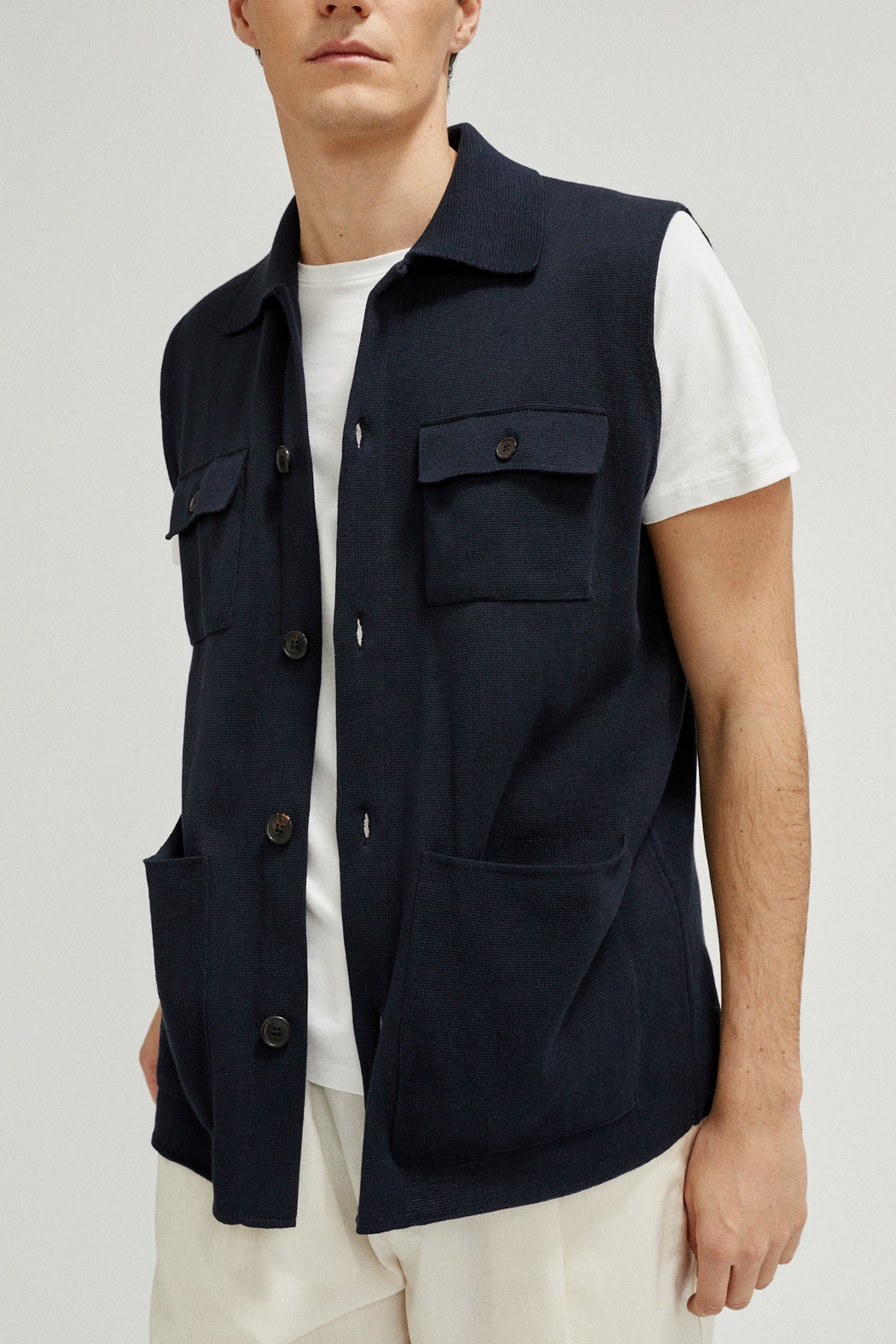 The Organic Cotton Vest - Imperfect Version | Blue Navy